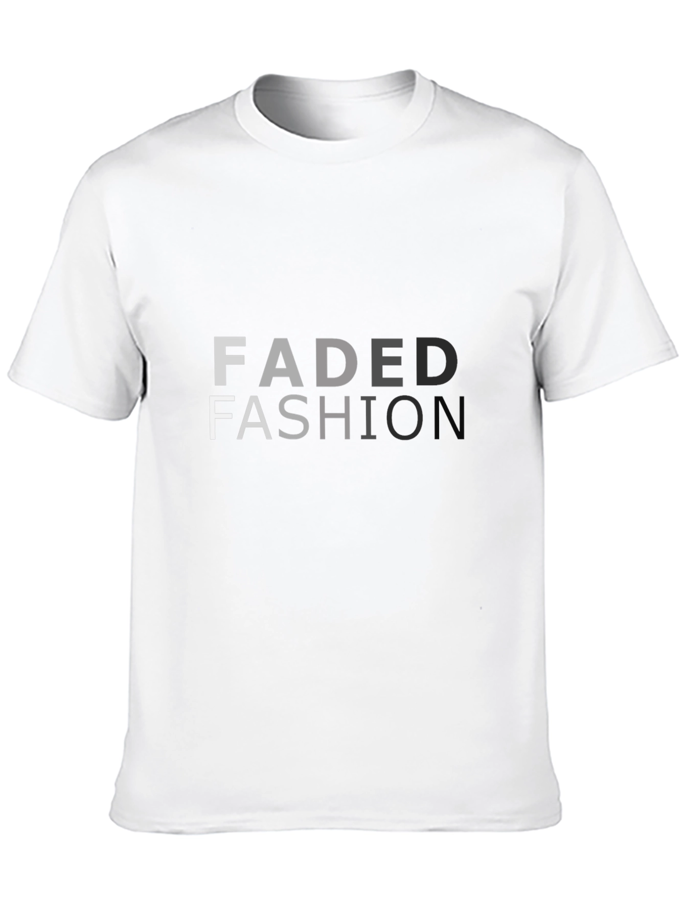 Faded Fashion Graphic Print Black T-Shirt