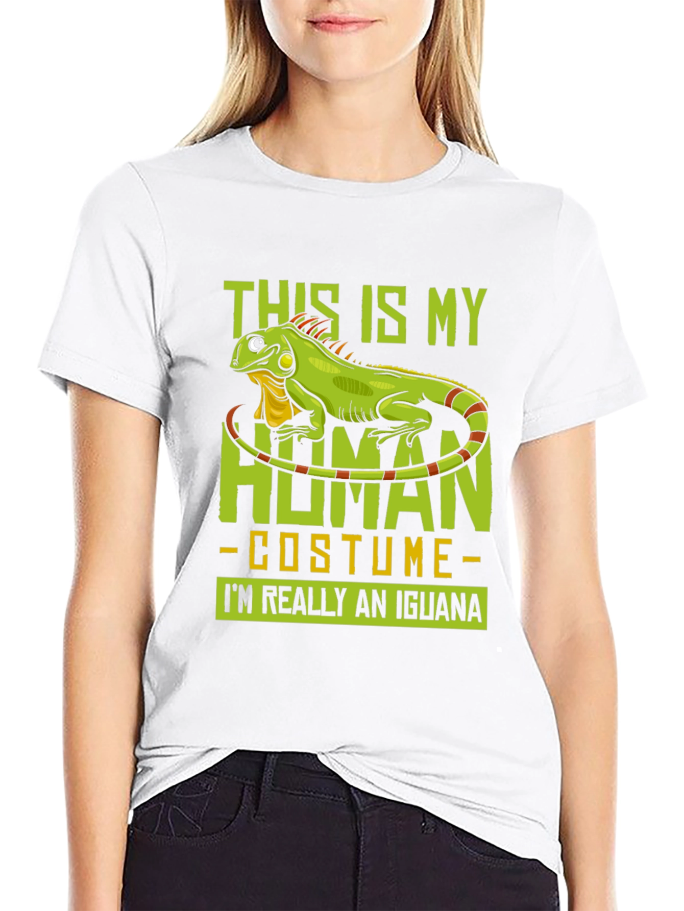 Iguana Human Costume Funny Graphic T-Shirt