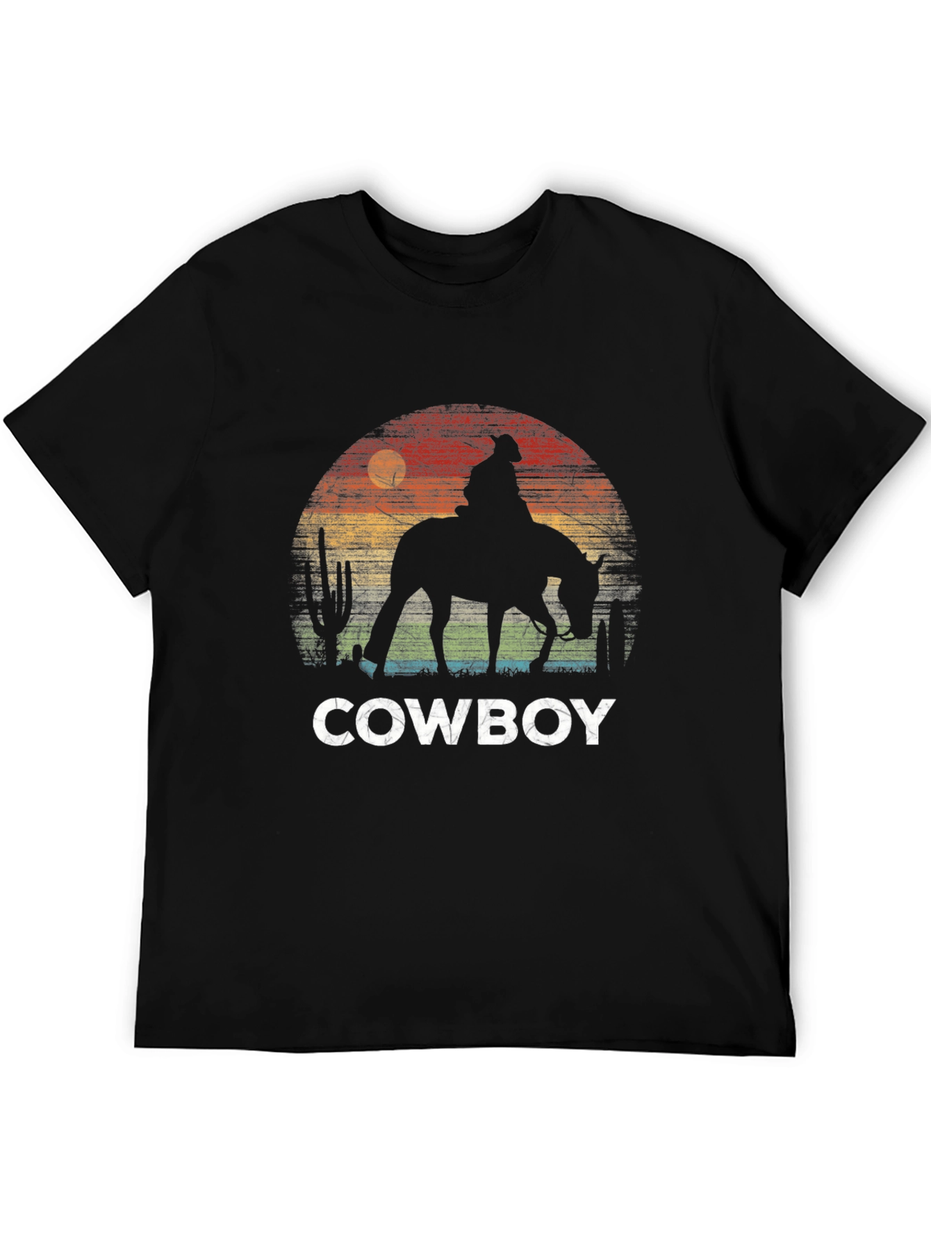 Cowboy Sunset Graphic T-Shirt - Western Style Tee