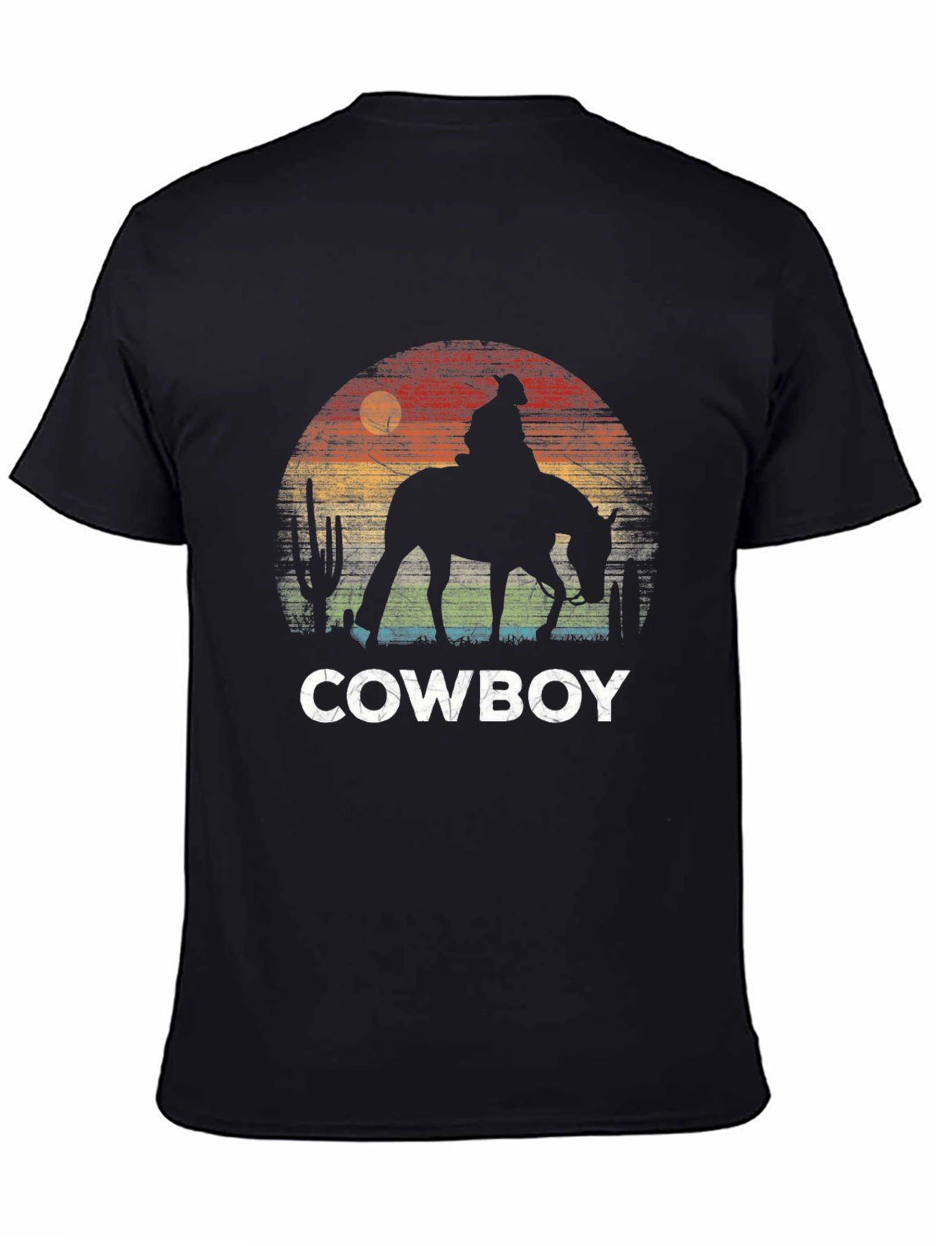 Cowboy Sunset Graphic T-Shirt - Western Style Tee