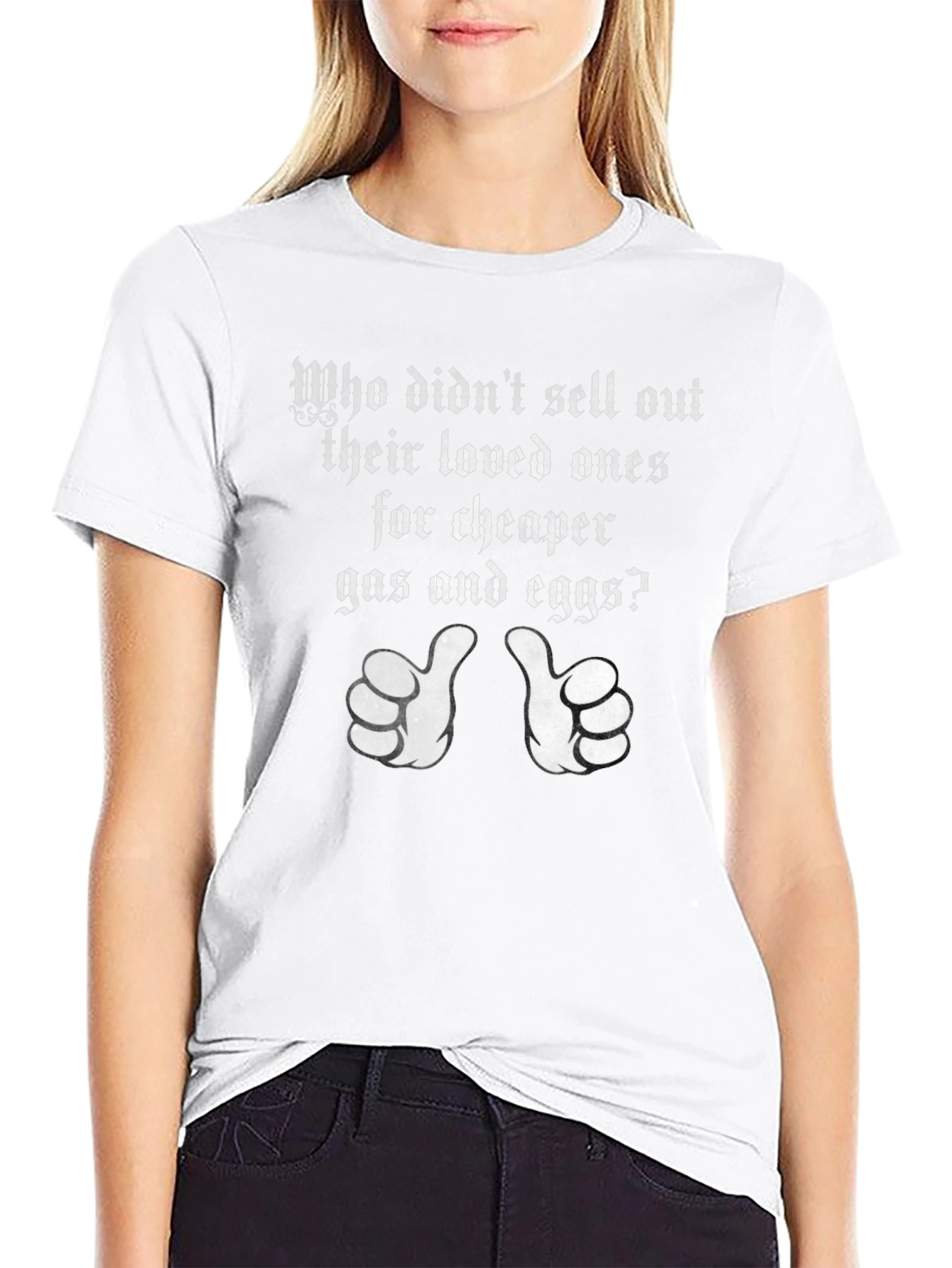 Funny Political T-Shirt: Sell Out Loved Ones Gas Eggs