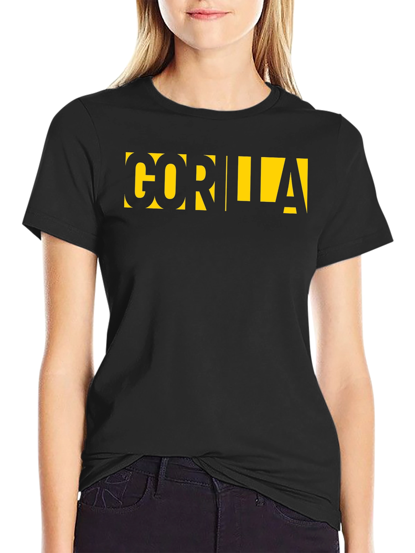 GORILLA Graphic Tee - Bold Black T-Shirt