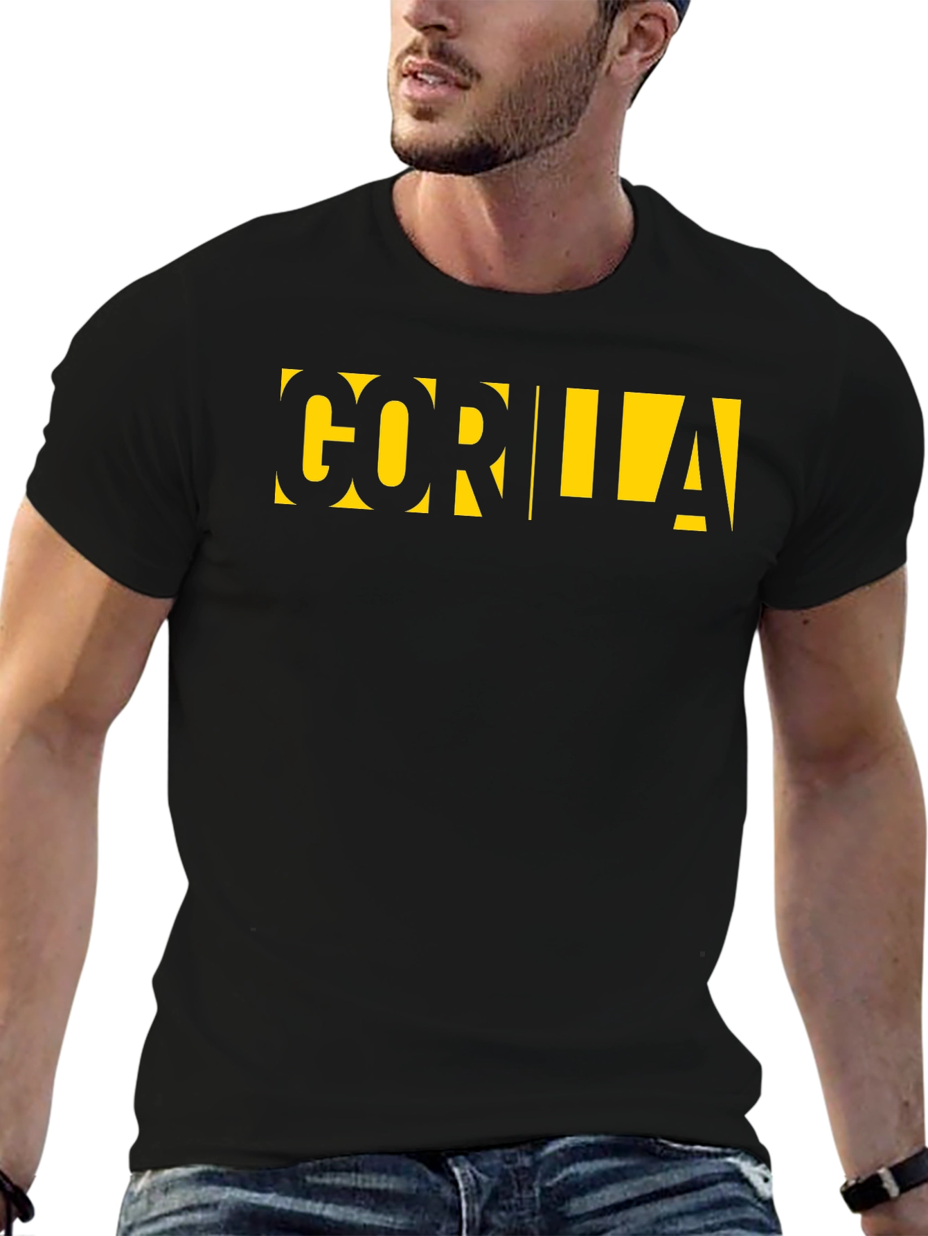 GORILLA Graphic Tee - Bold Black T-Shirt