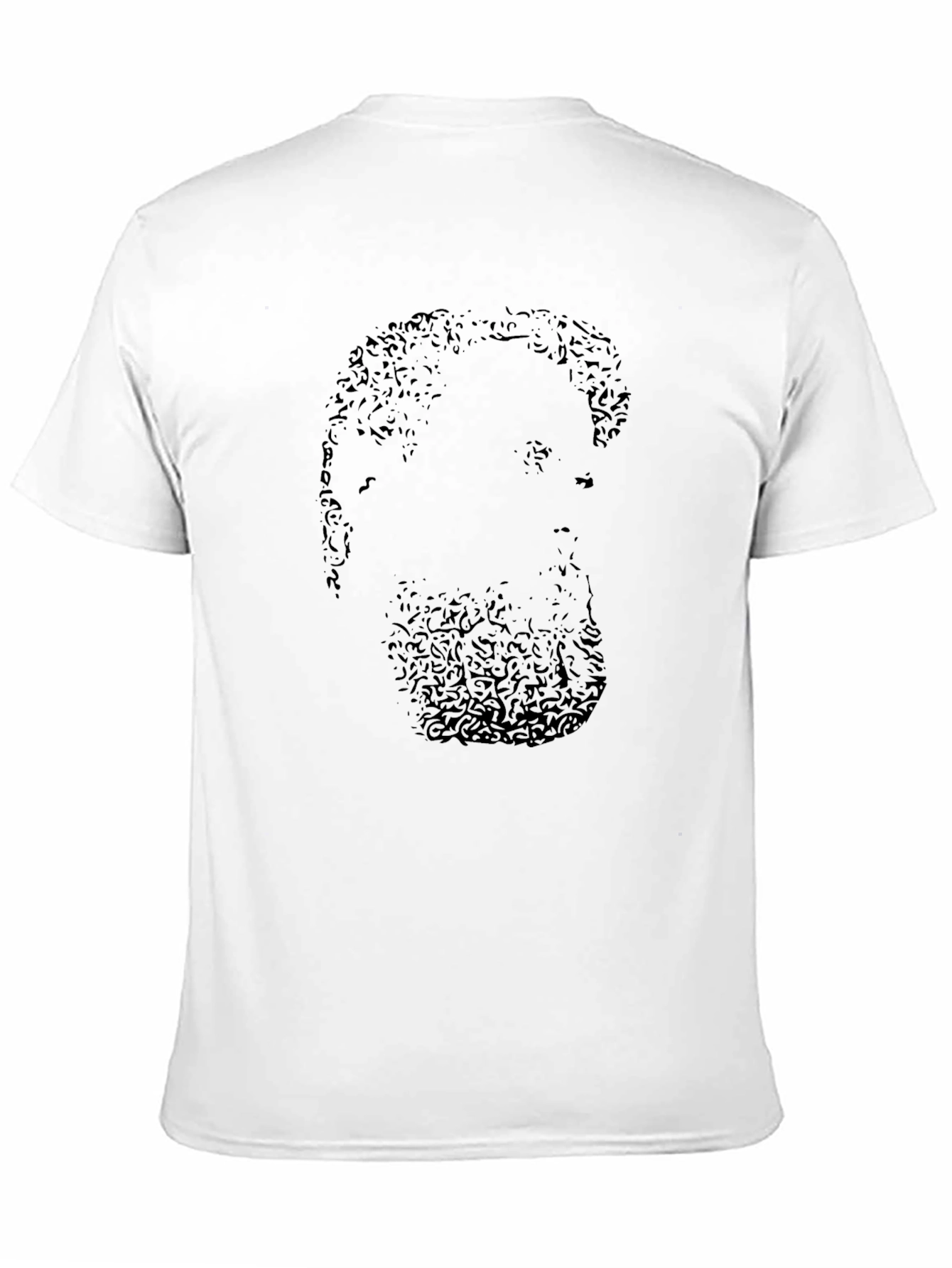 Black T-Shirt with Portrait Design