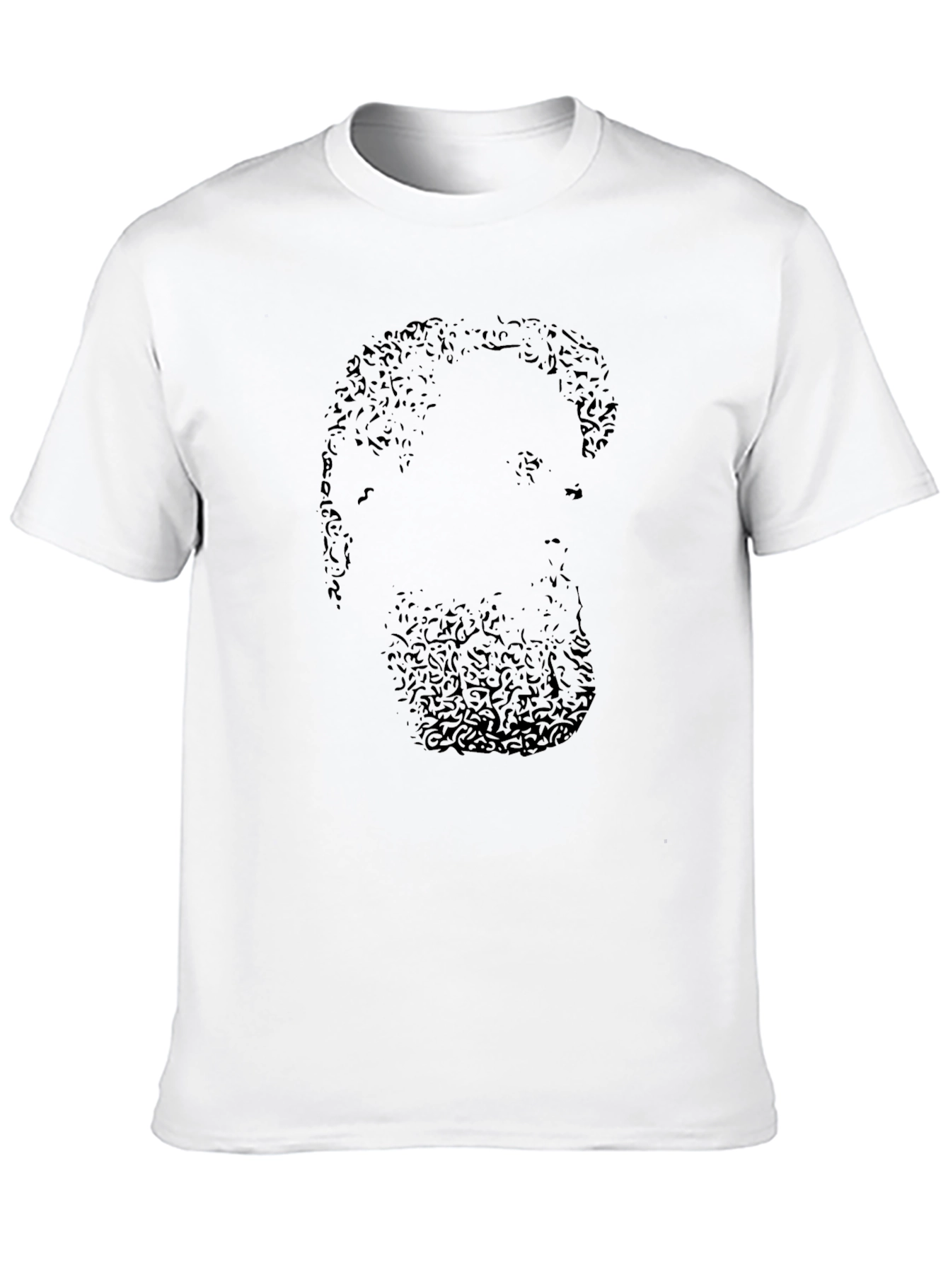 Black T-Shirt with Portrait Design