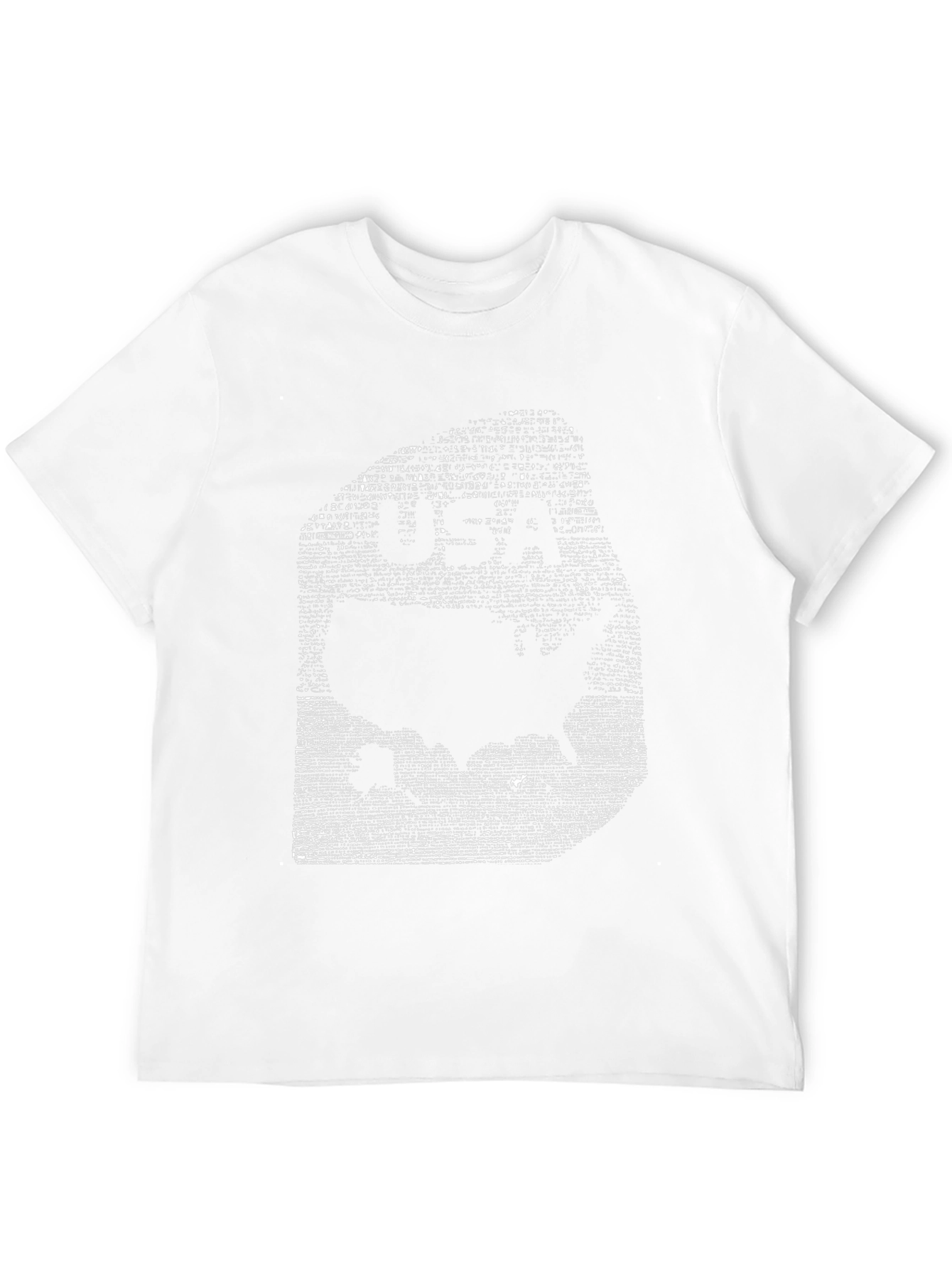 USA Map Word Art Black T-Shirt