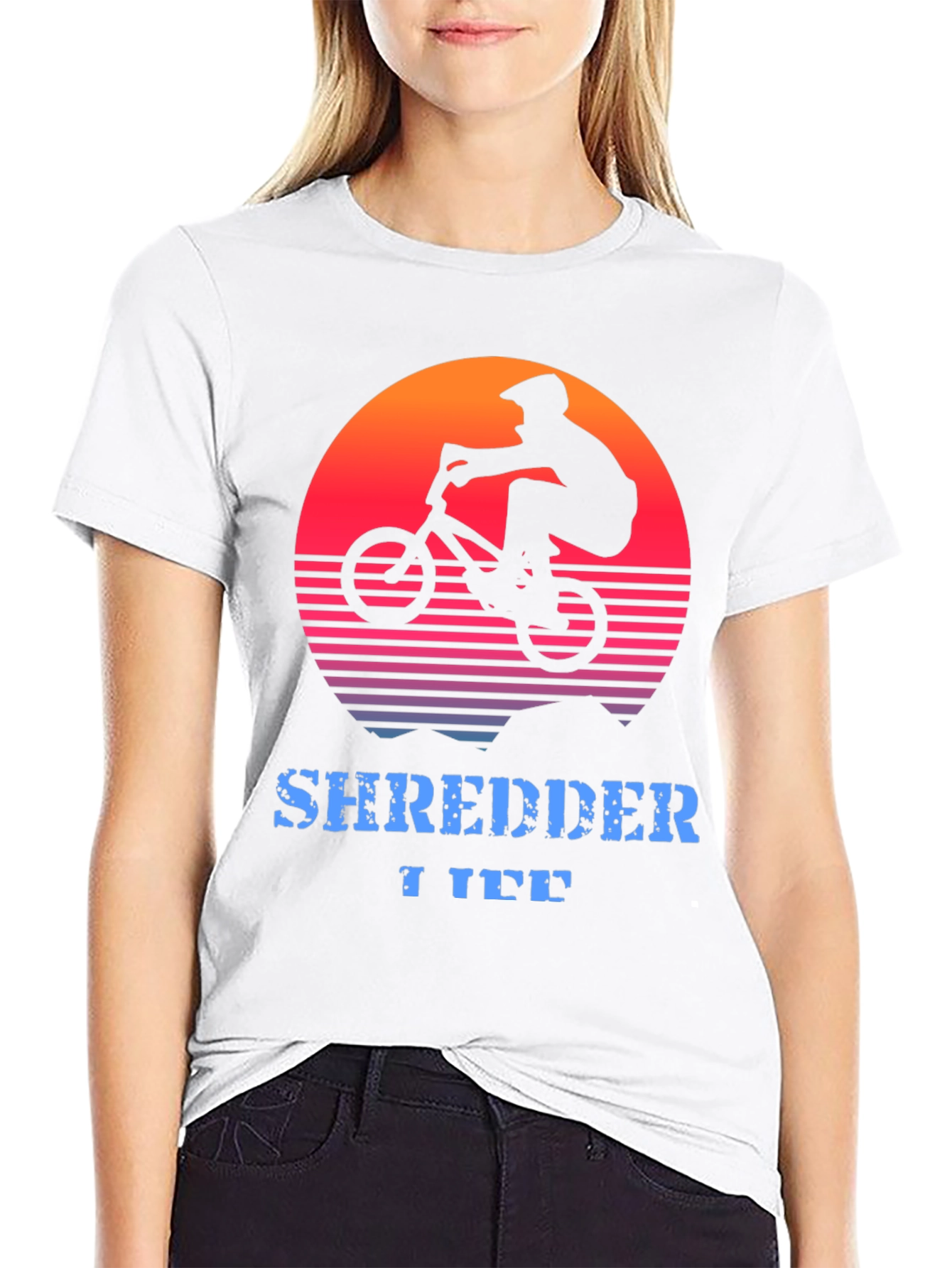 Shredder Life T-Shirt - Mountain Bike Sunset Graphic Tee