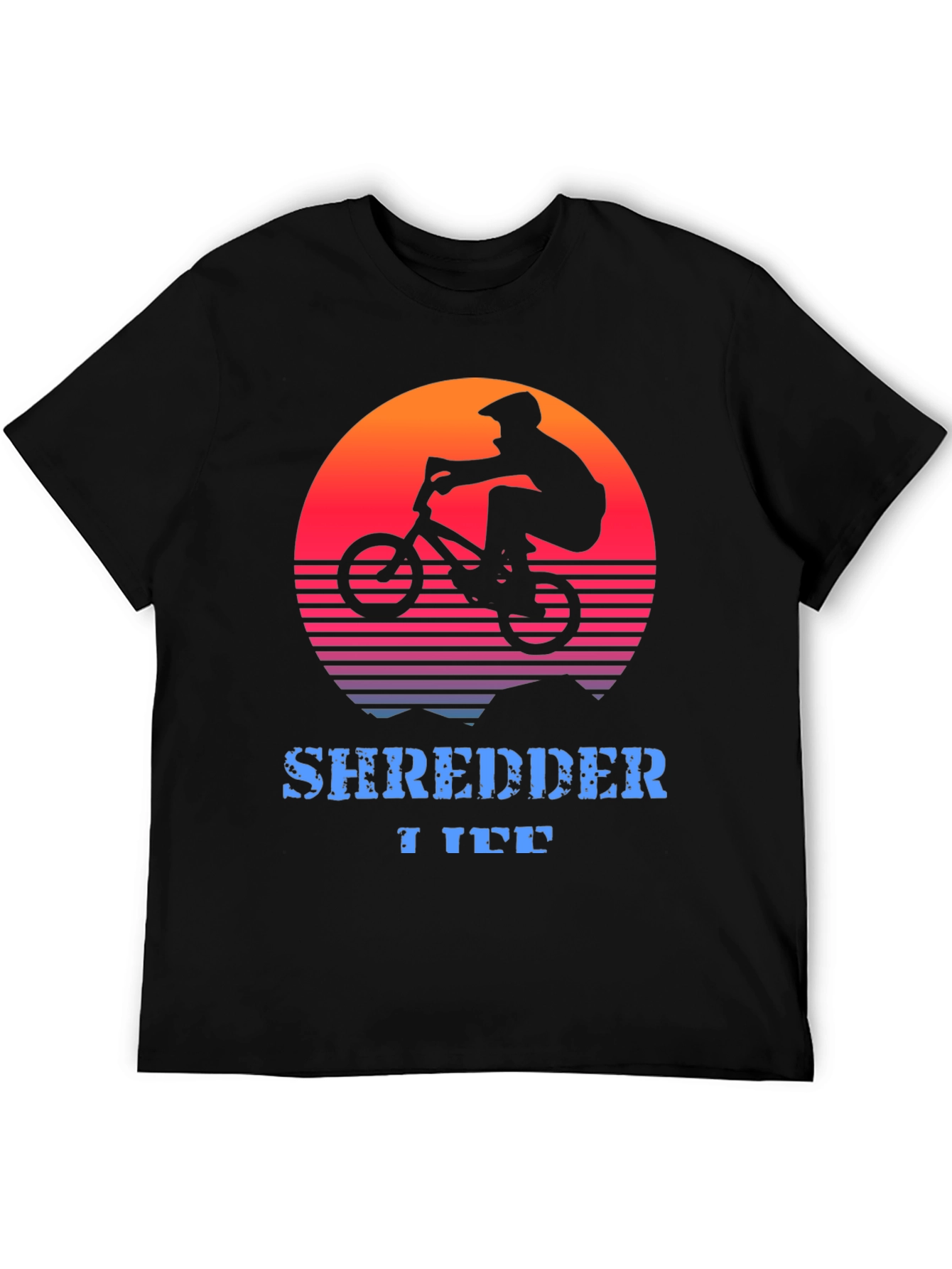 Shredder Life T-Shirt - Mountain Bike Sunset Graphic Tee