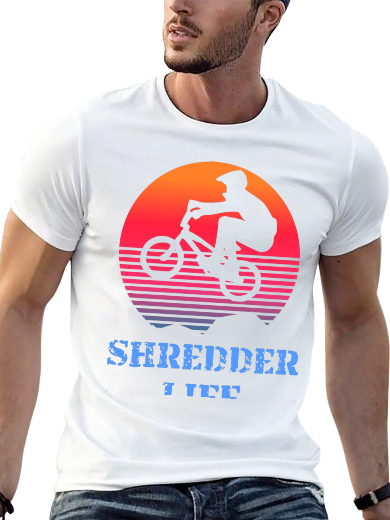 Shredder Life T-Shirt - Mountain Bike Sunset Graphic Tee