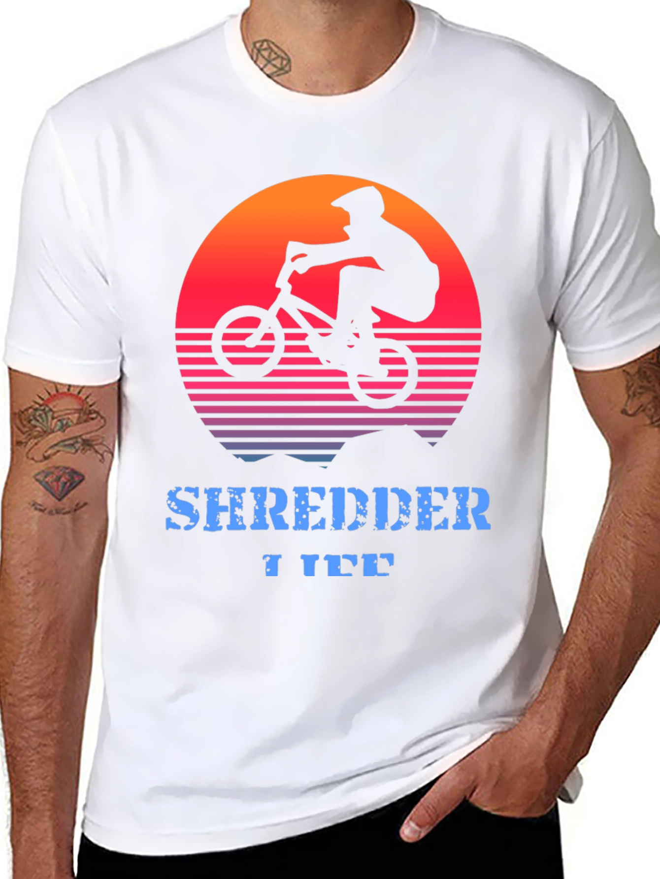 Shredder Life T-Shirt - Mountain Bike Sunset Graphic Tee