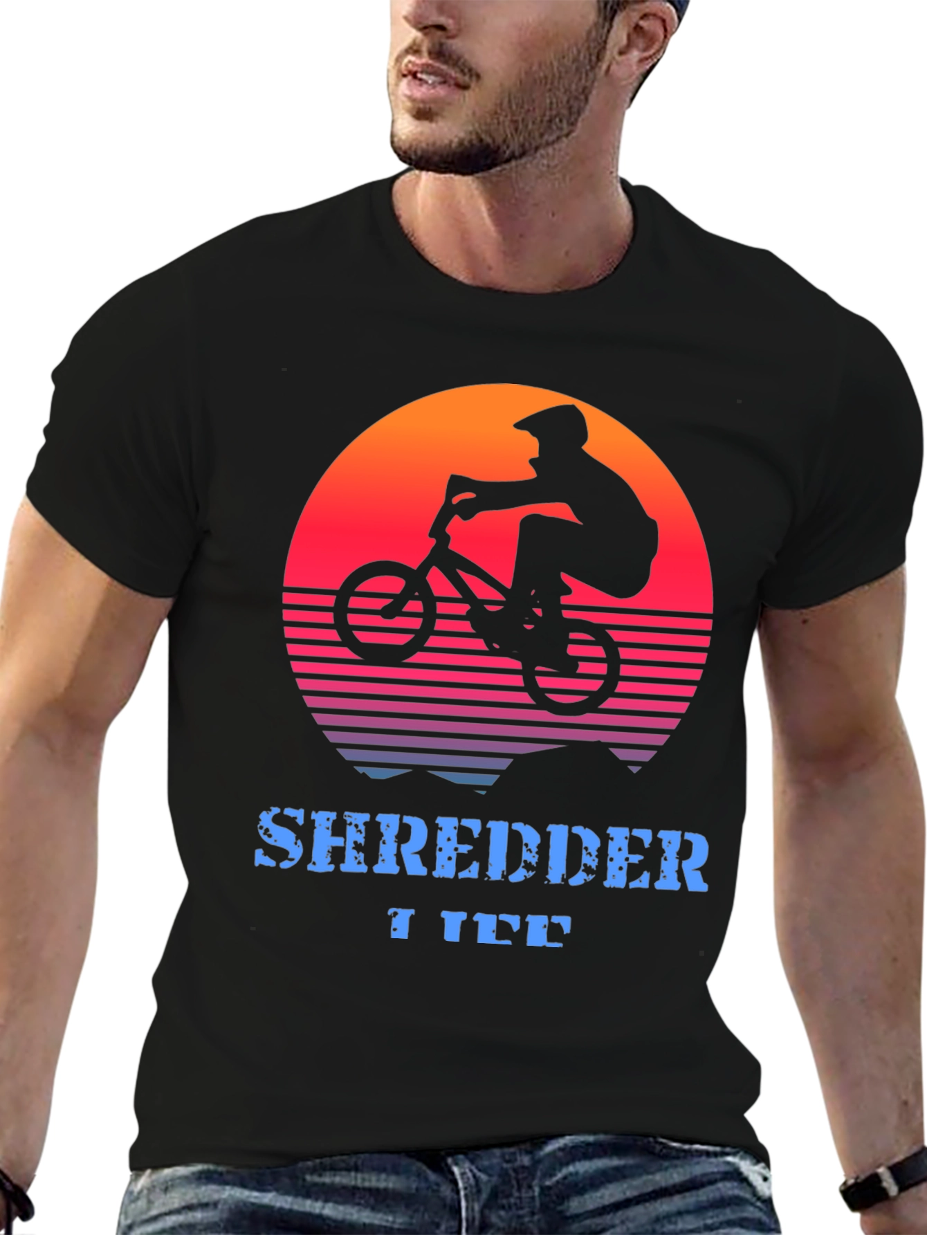 Shredder Life T-Shirt - Mountain Bike Sunset Graphic Tee