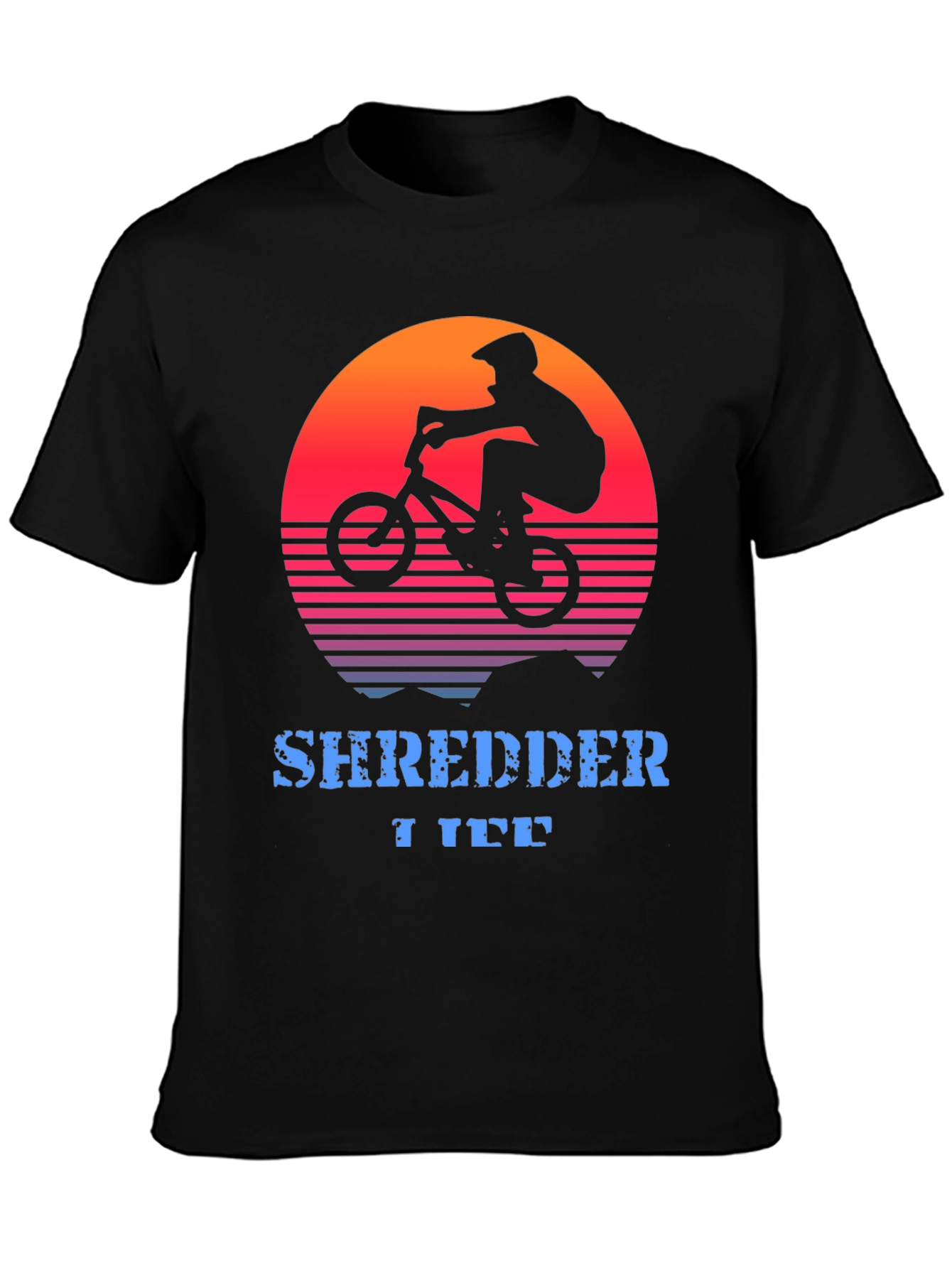 Shredder Life T-Shirt - Mountain Bike Sunset Graphic Tee