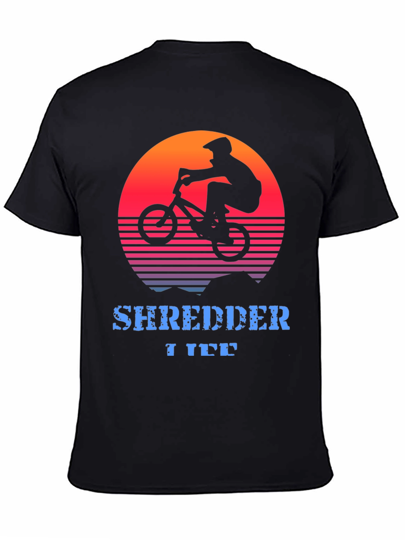 Shredder Life T-Shirt - Mountain Bike Sunset Graphic Tee