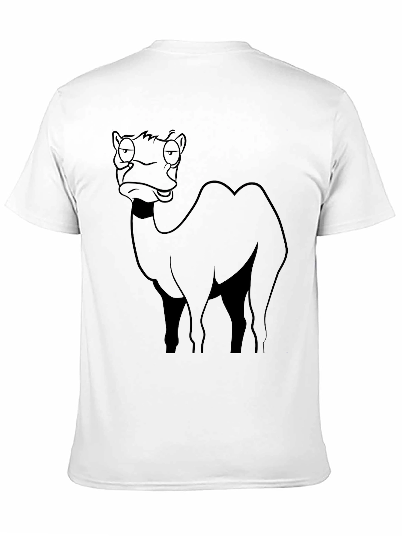 Funny Camel Cartoon Black T-Shirt