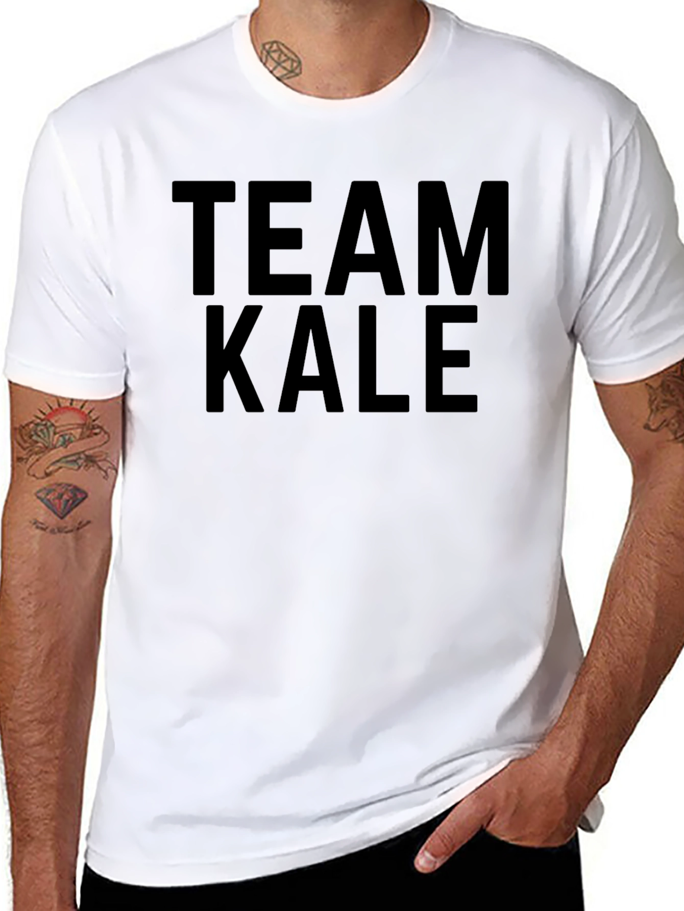 Team Kale Graphic T-Shirt - Black Crew Neck Tee