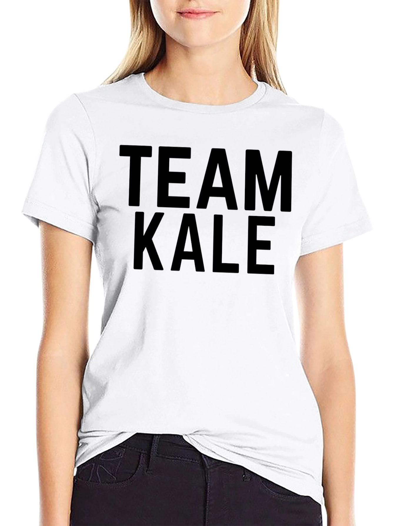 Team Kale Graphic T-Shirt - Black Crew Neck Tee