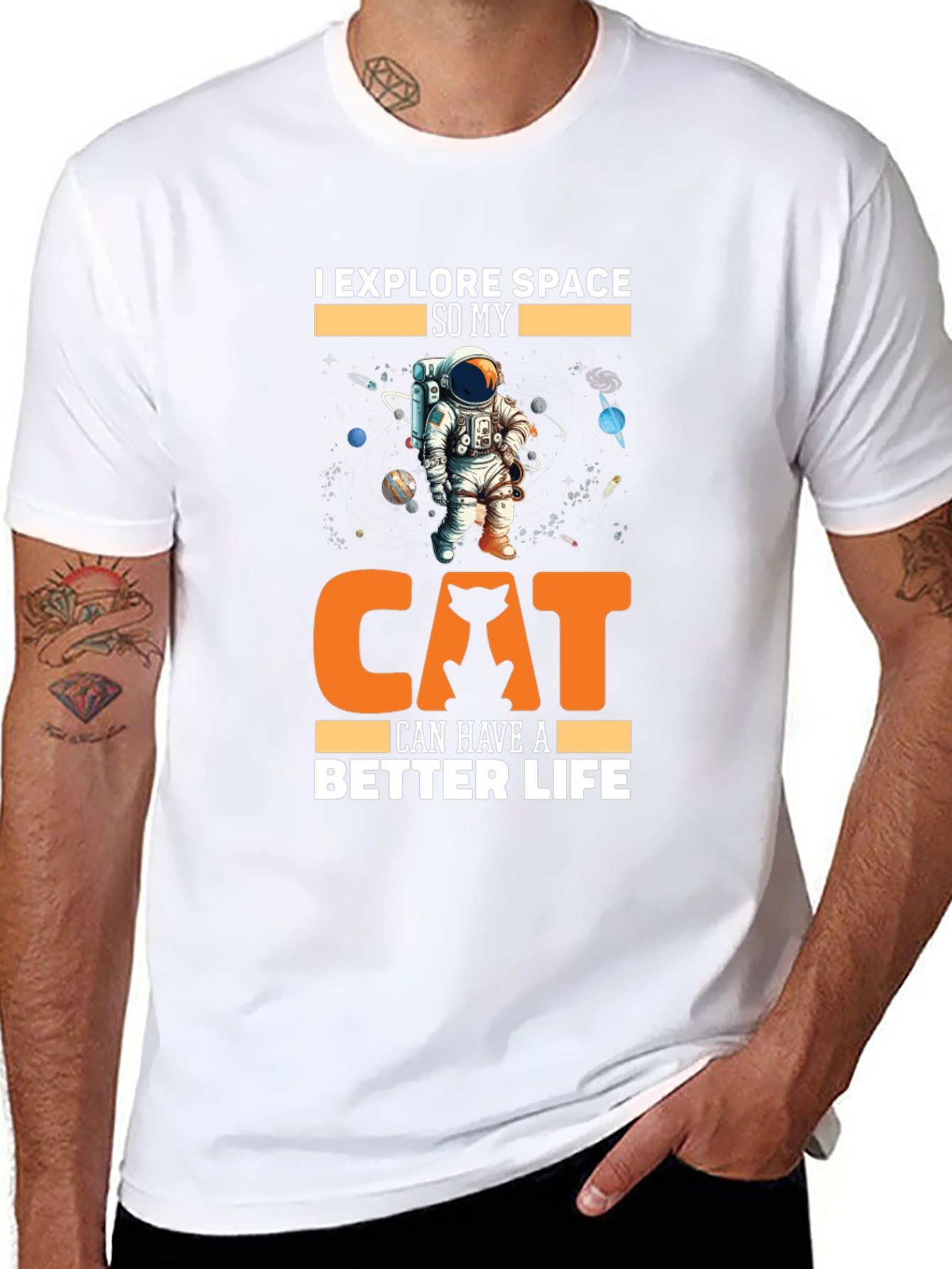 Explore Space Cat Lover T-Shirt