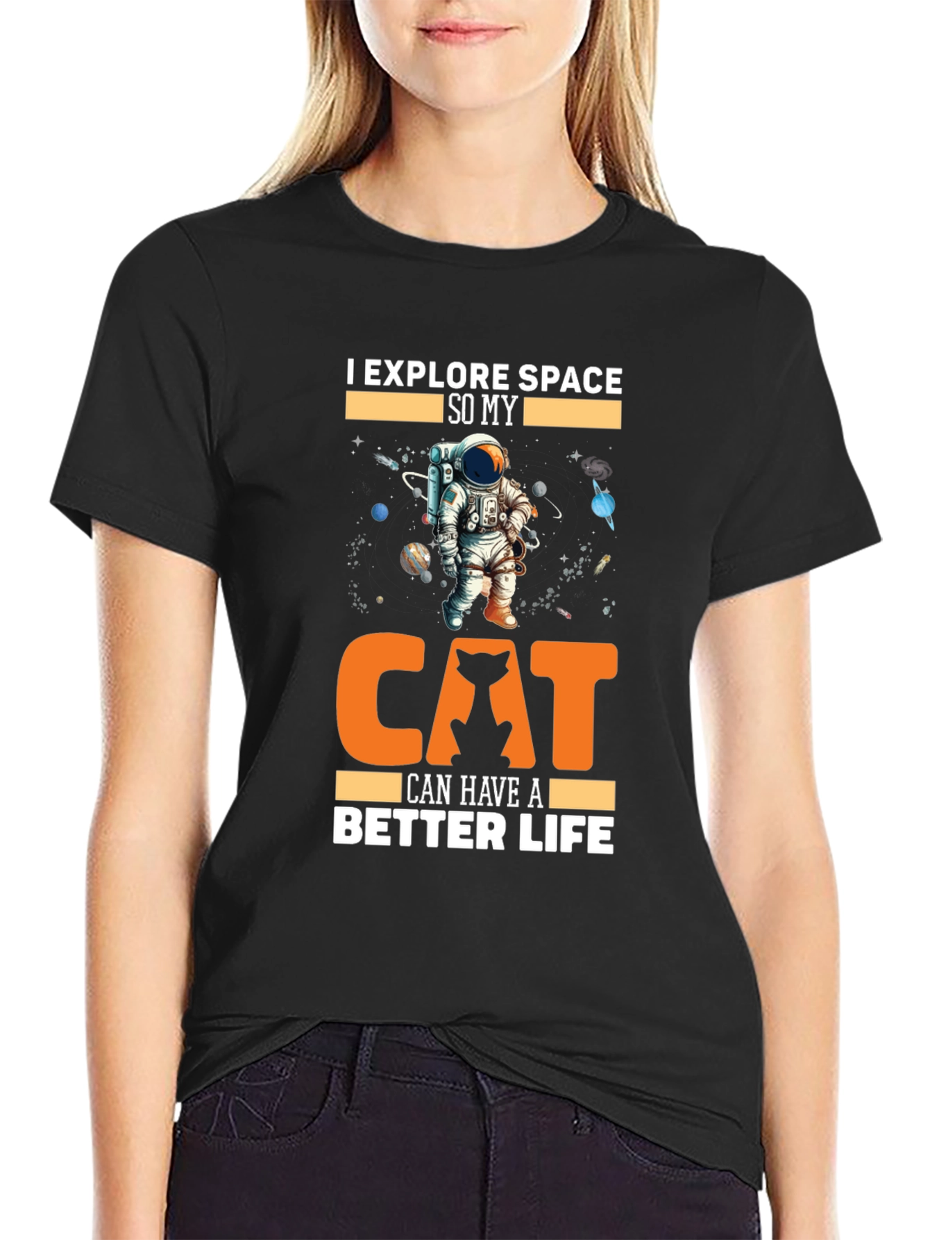 Explore Space Cat Lover T-Shirt