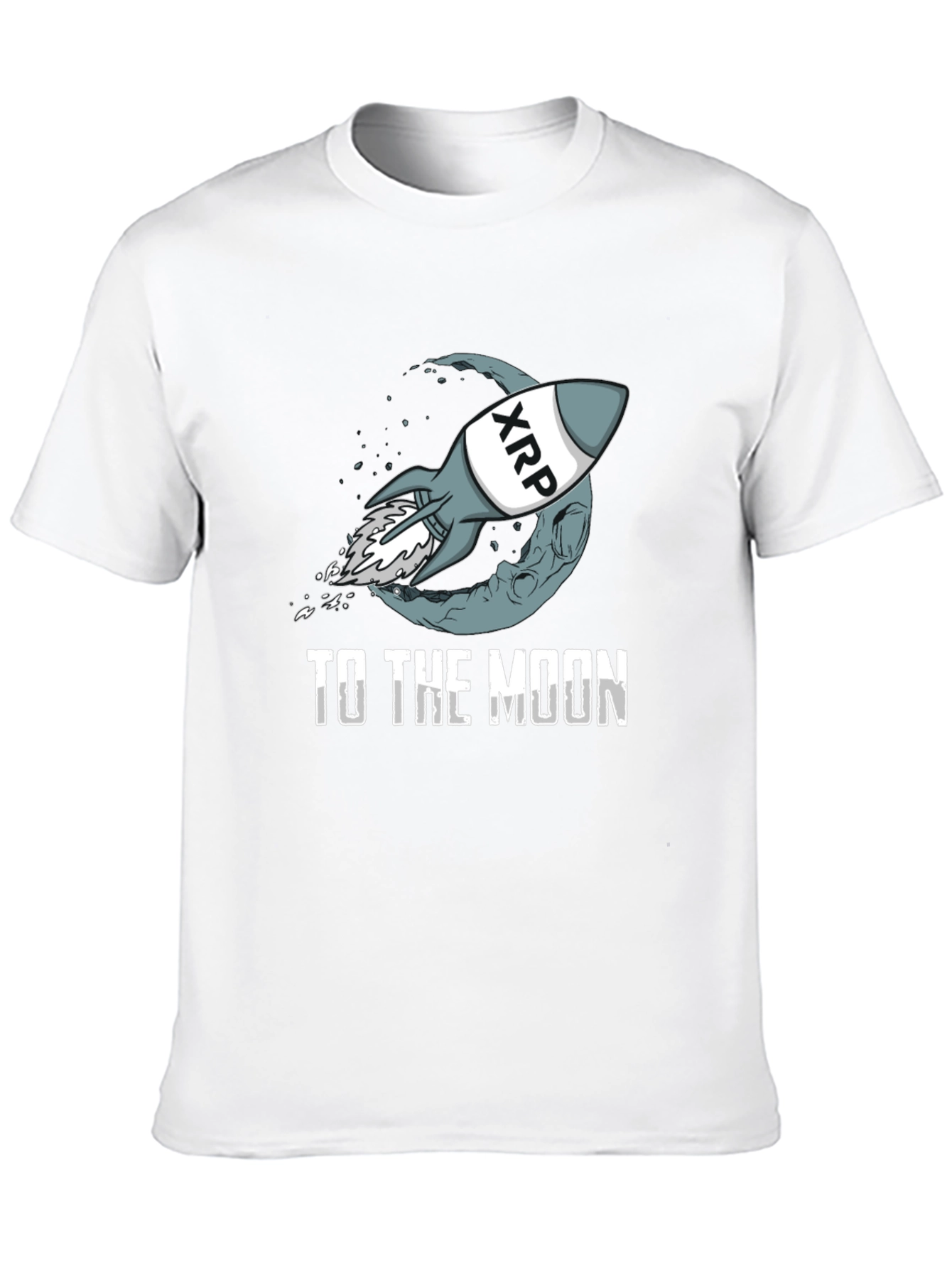 XRP Rocket to the Moon Black T-Shirt