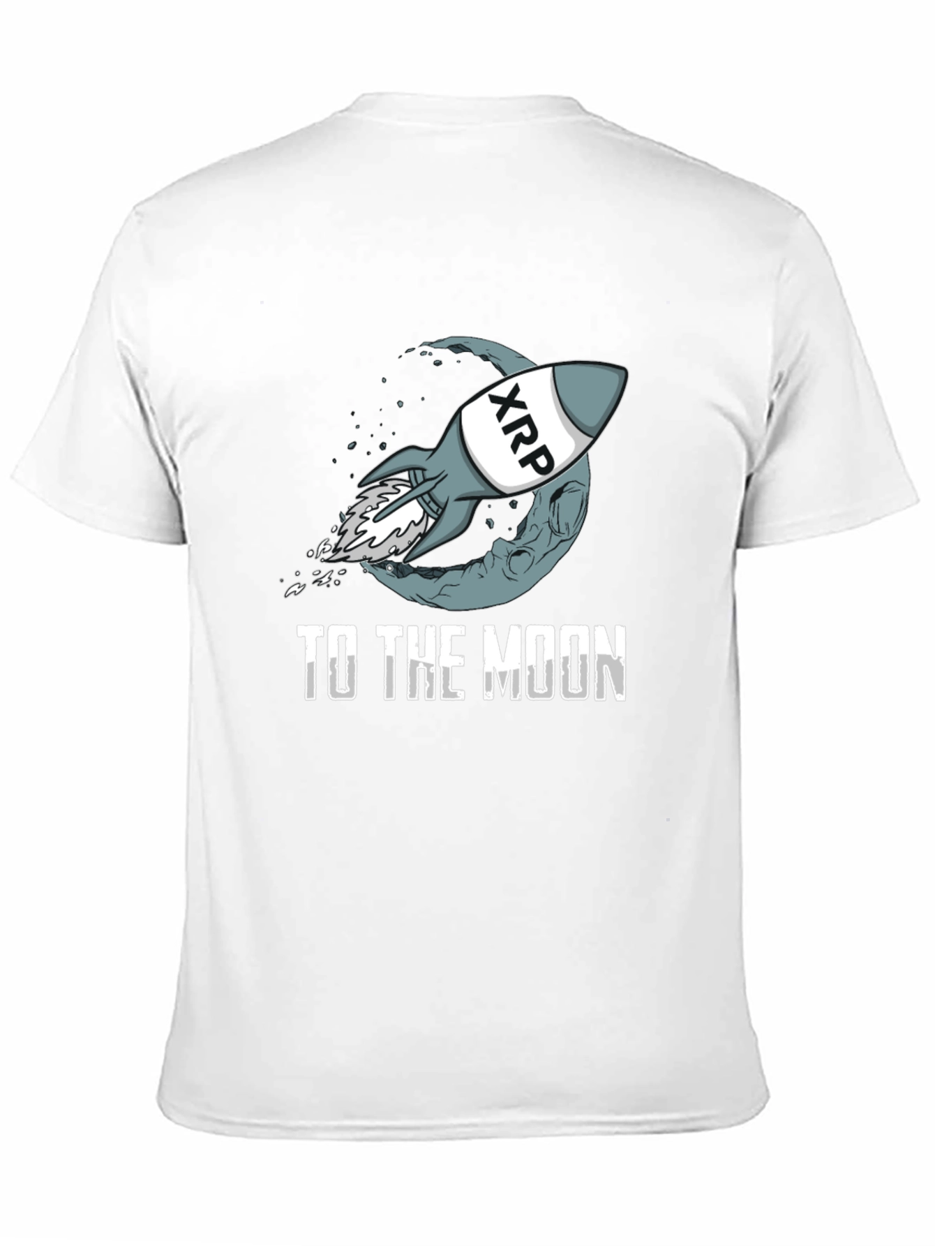 XRP Rocket to the Moon Black T-Shirt