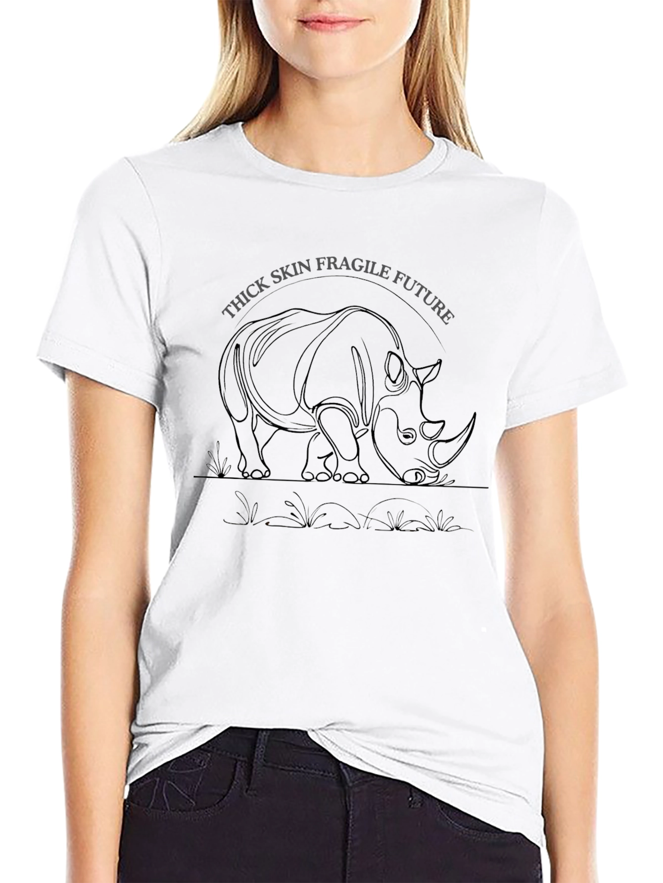 Thick Skin Fragile Future Rhino Graphic Tee