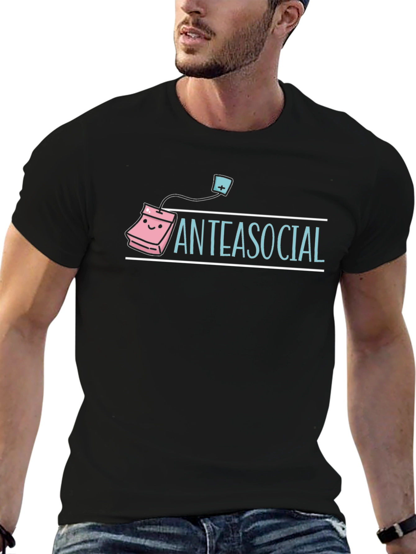 Anteasocial Graphic Tee -  Funny Tea Lover Shirt