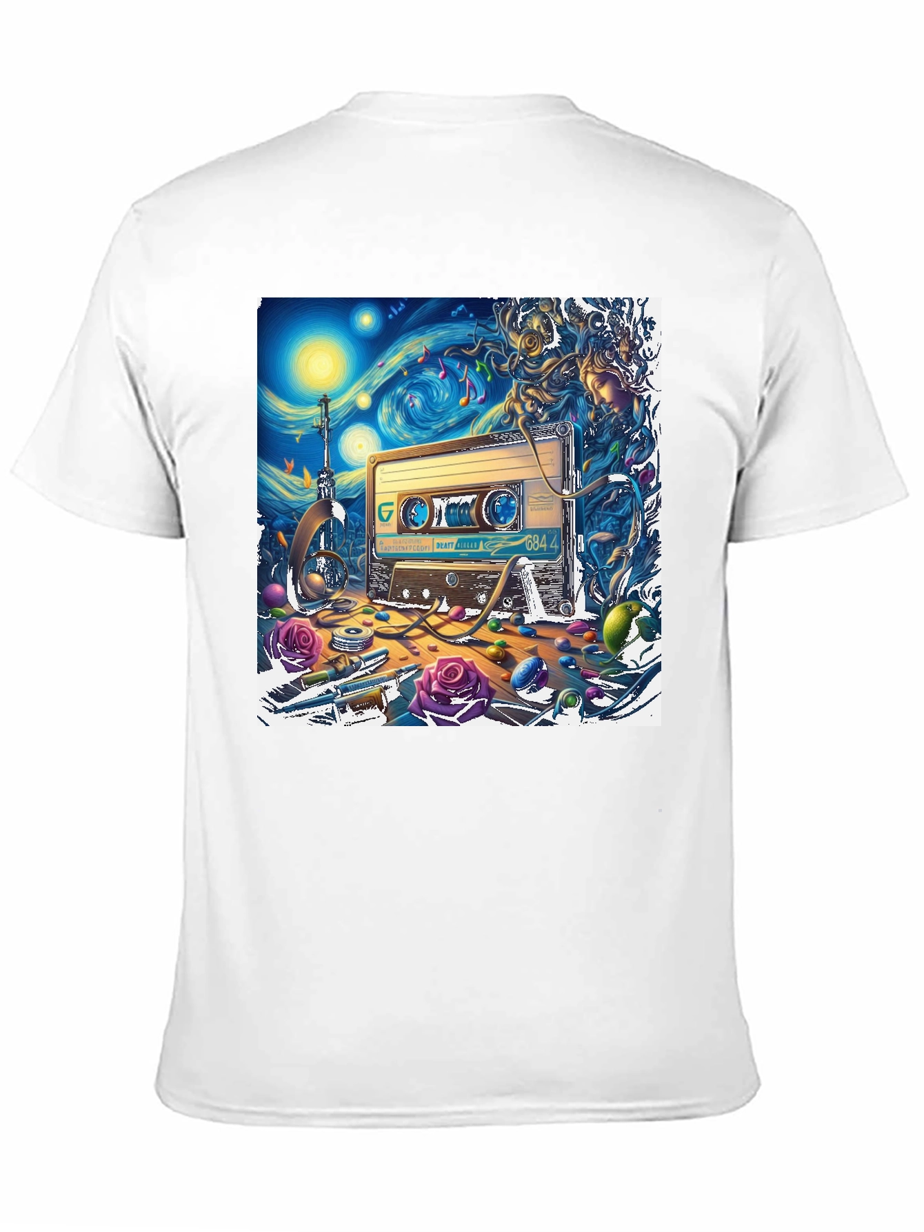 Cassette Tape Van Gogh Starry Night T-Shirt