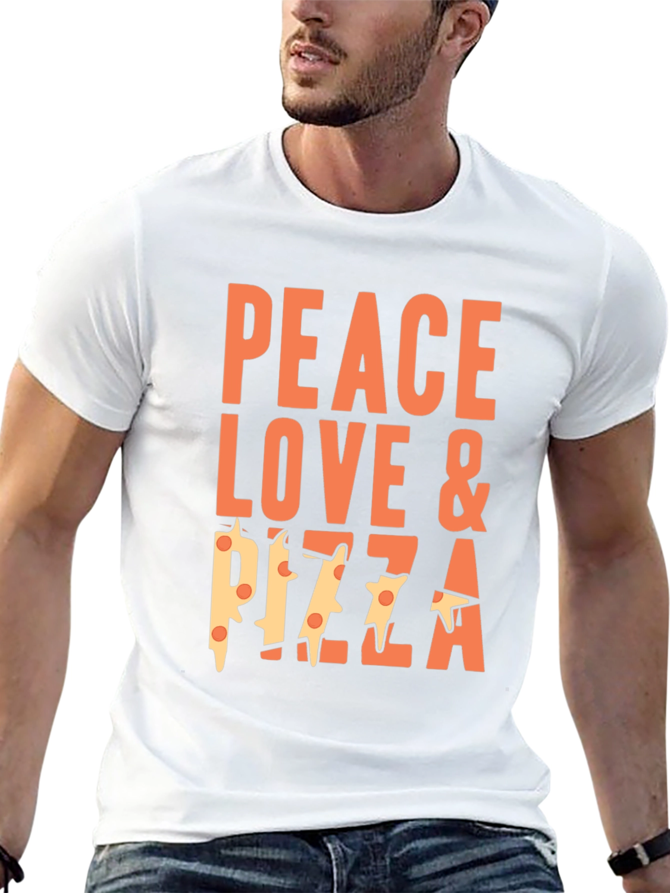 Peace Love & Pizza Graphic T-Shirt