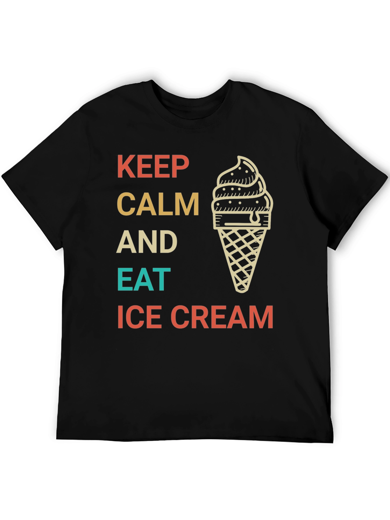 Keep Calm and Eat Ice Cream Graphic Tee