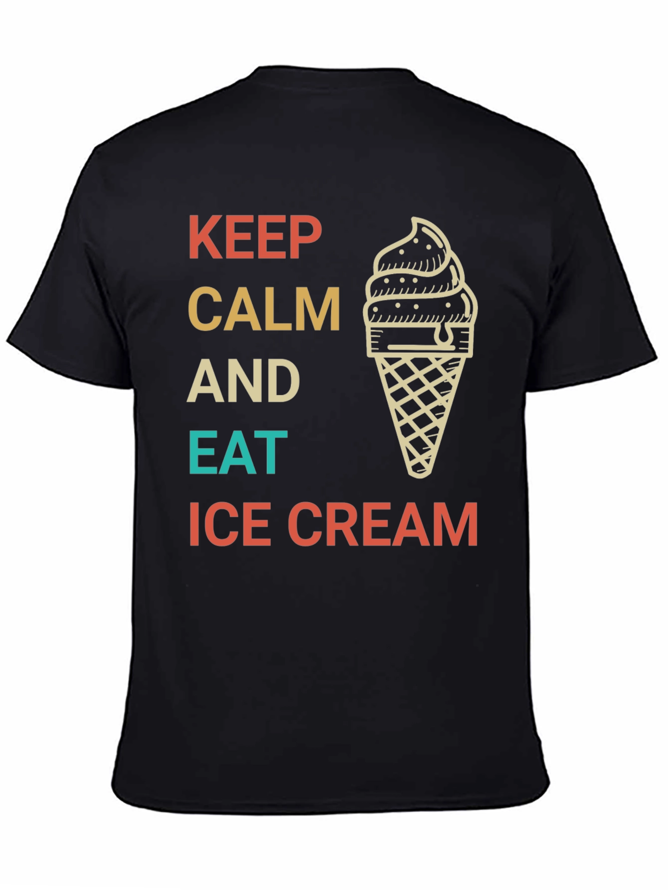 Keep Calm and Eat Ice Cream Graphic Tee