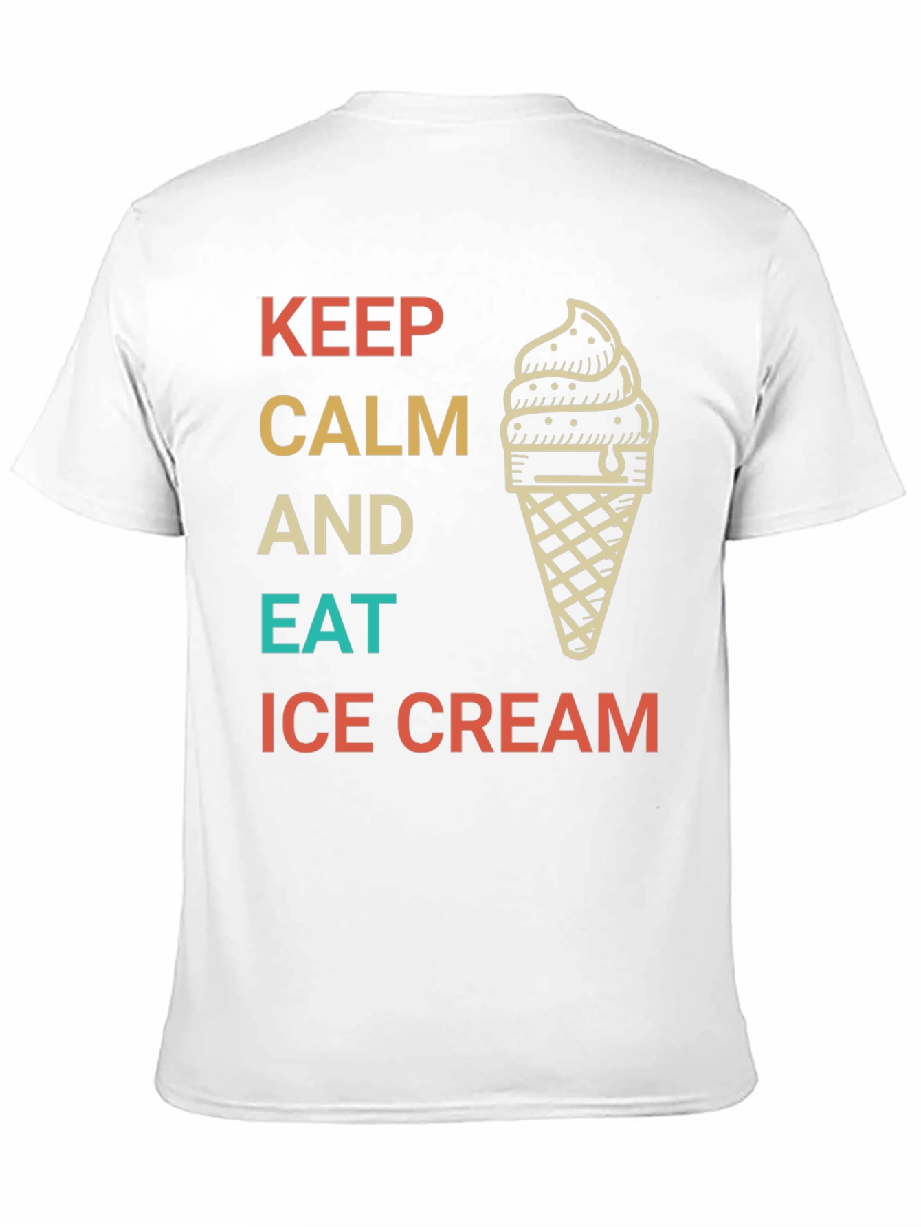 Keep Calm and Eat Ice Cream Graphic Tee