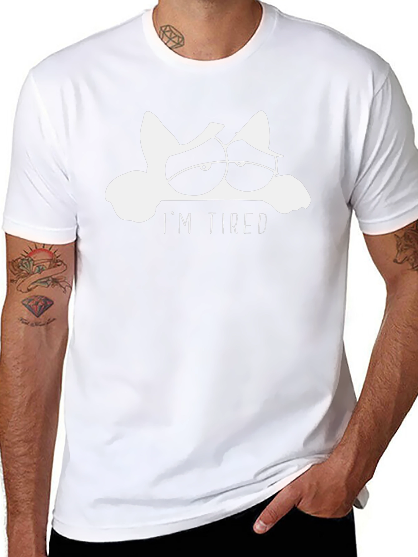 Im Tired Cat Graphic T-Shirt - Unisex Relaxed Fit