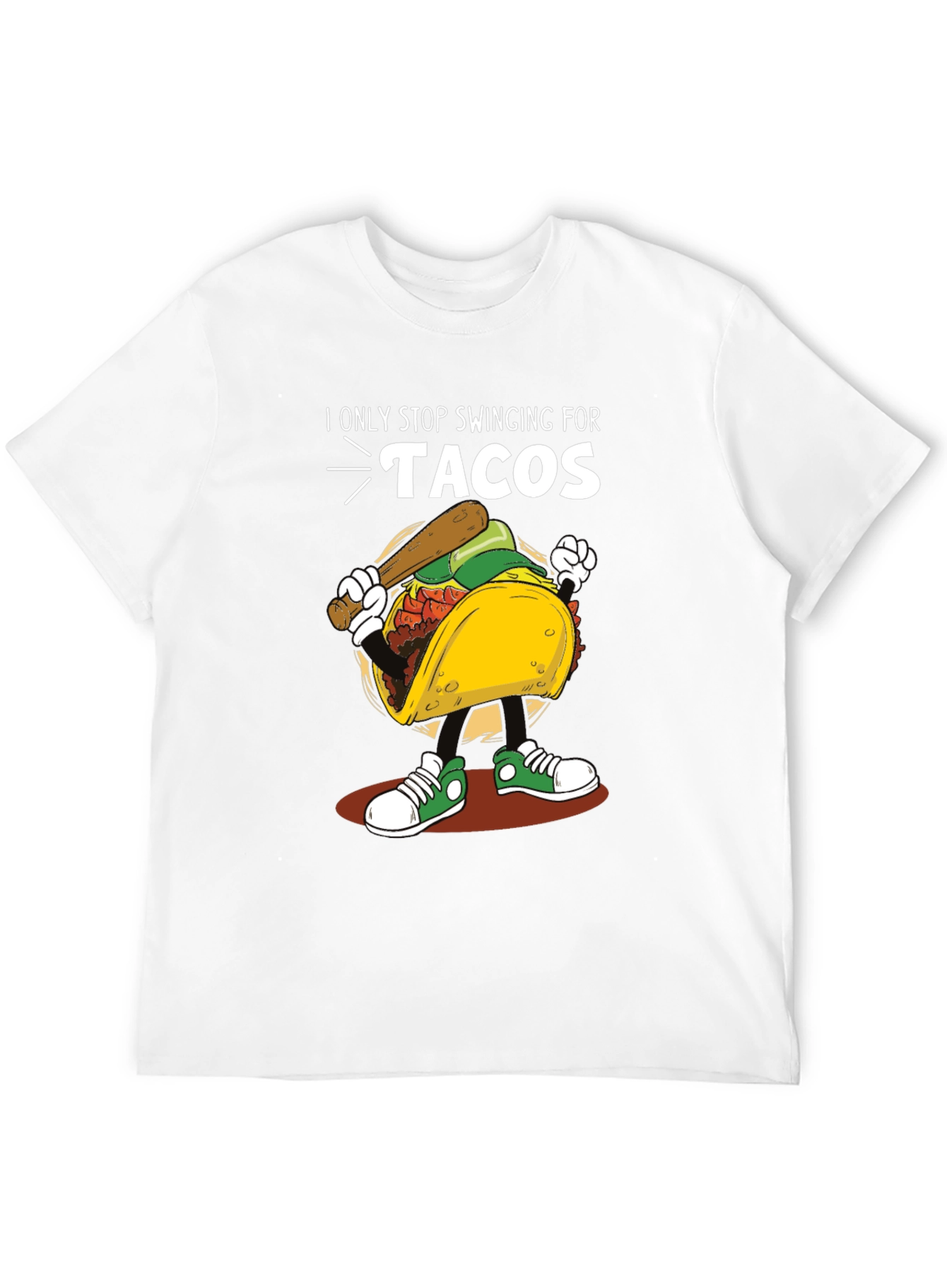 Tacos Baseball Swing T-Shirt Novelty Tee