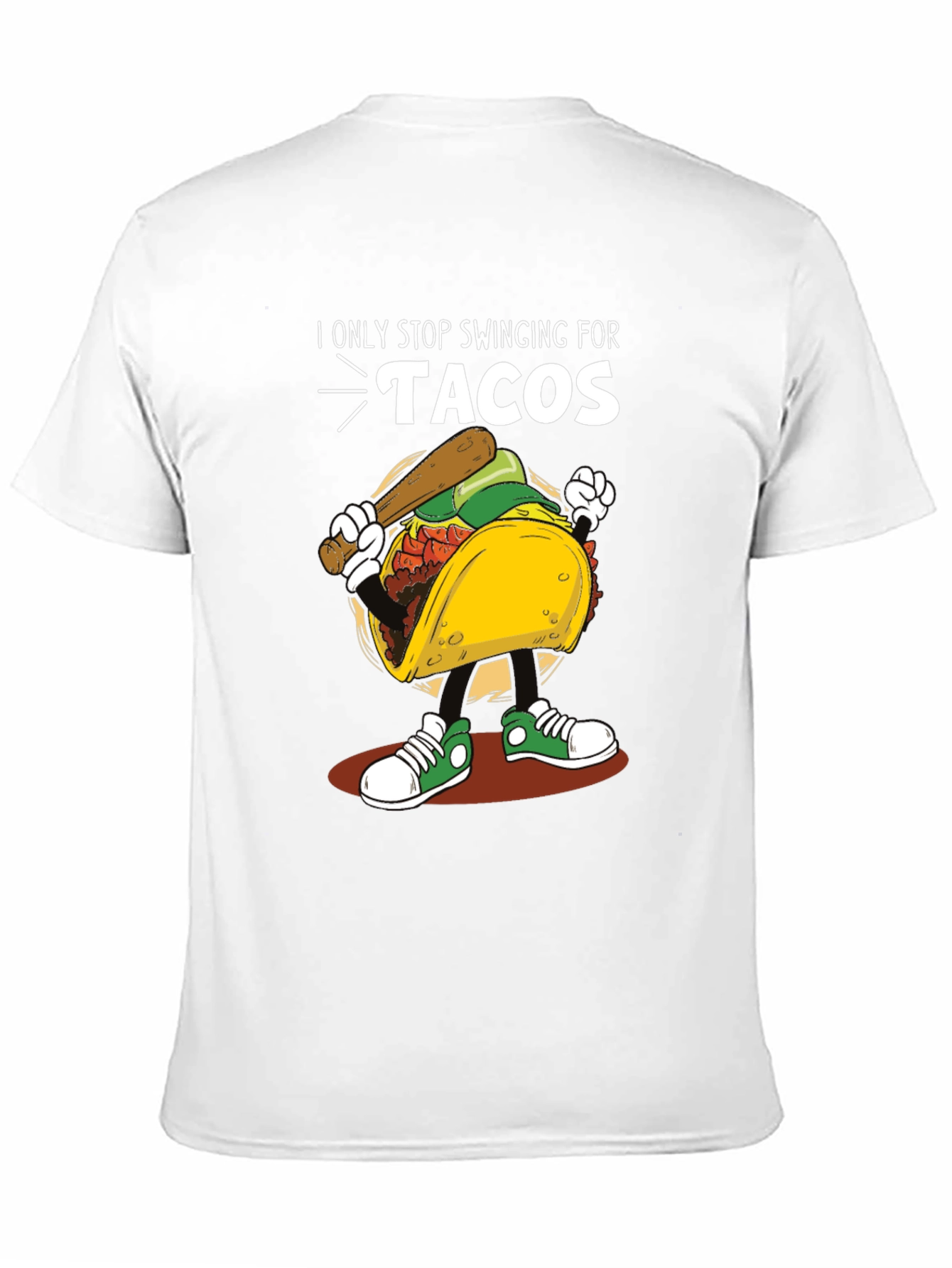 Tacos Baseball Swing T-Shirt Novelty Tee