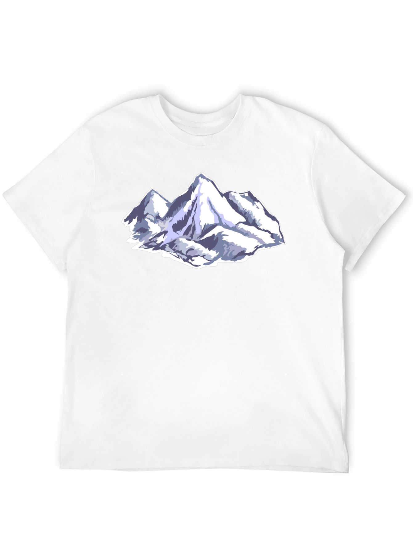 Mountain Peak Graphic Tee - Black Cotton Blend