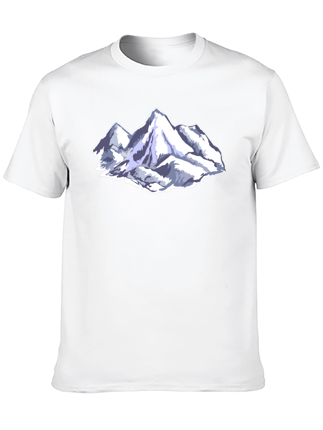 Mountain Peak Graphic Tee - Black Cotton Blend