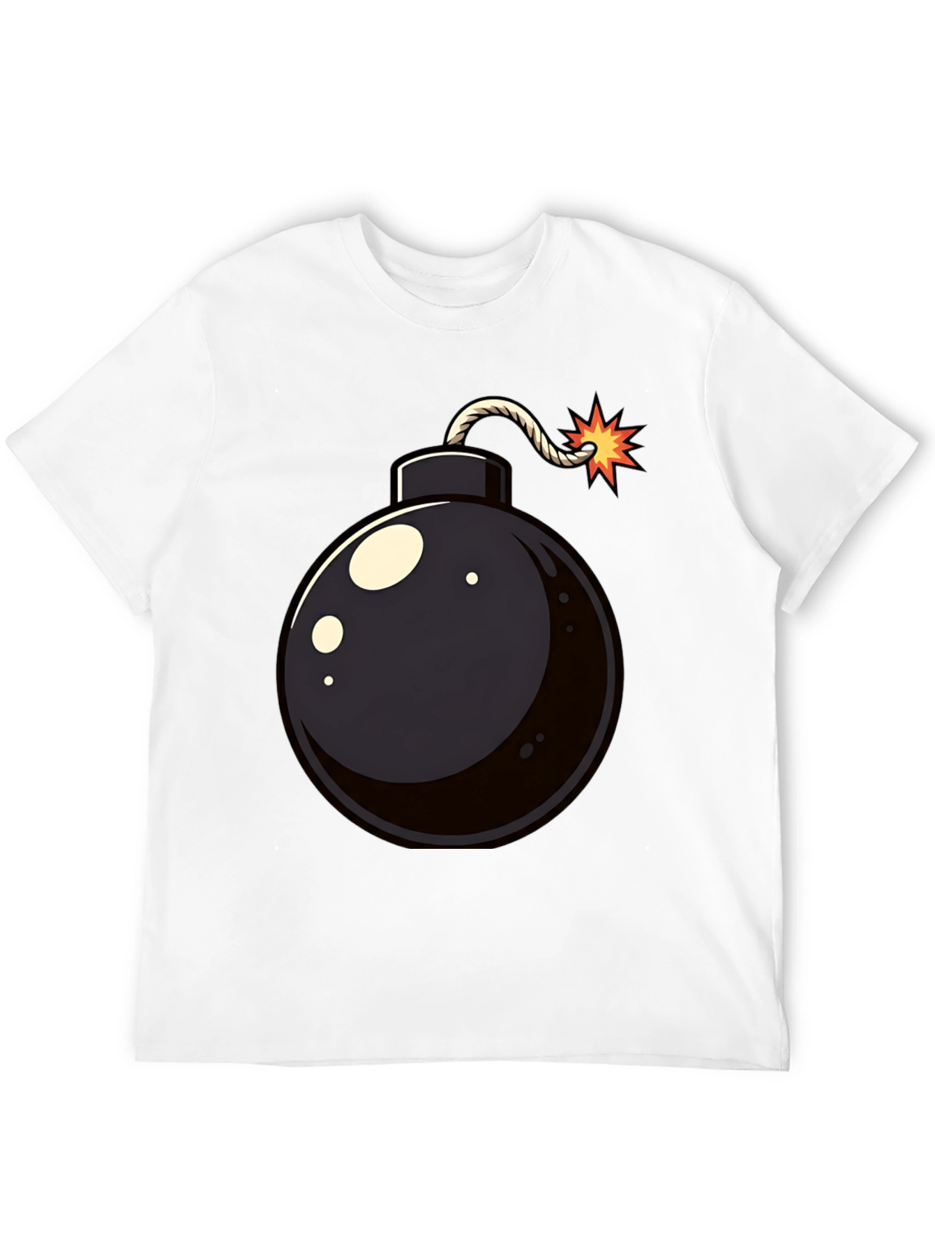 Bomb Graphic Print Black T-Shirt