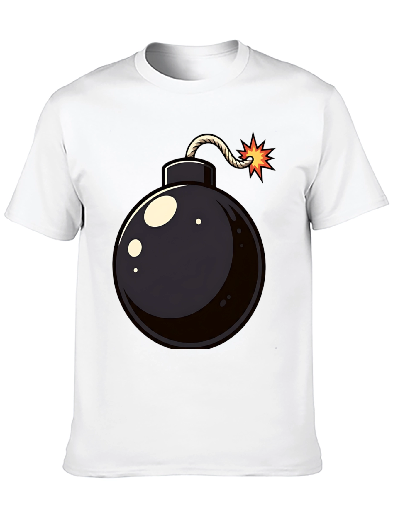 Bomb Graphic Print Black T-Shirt