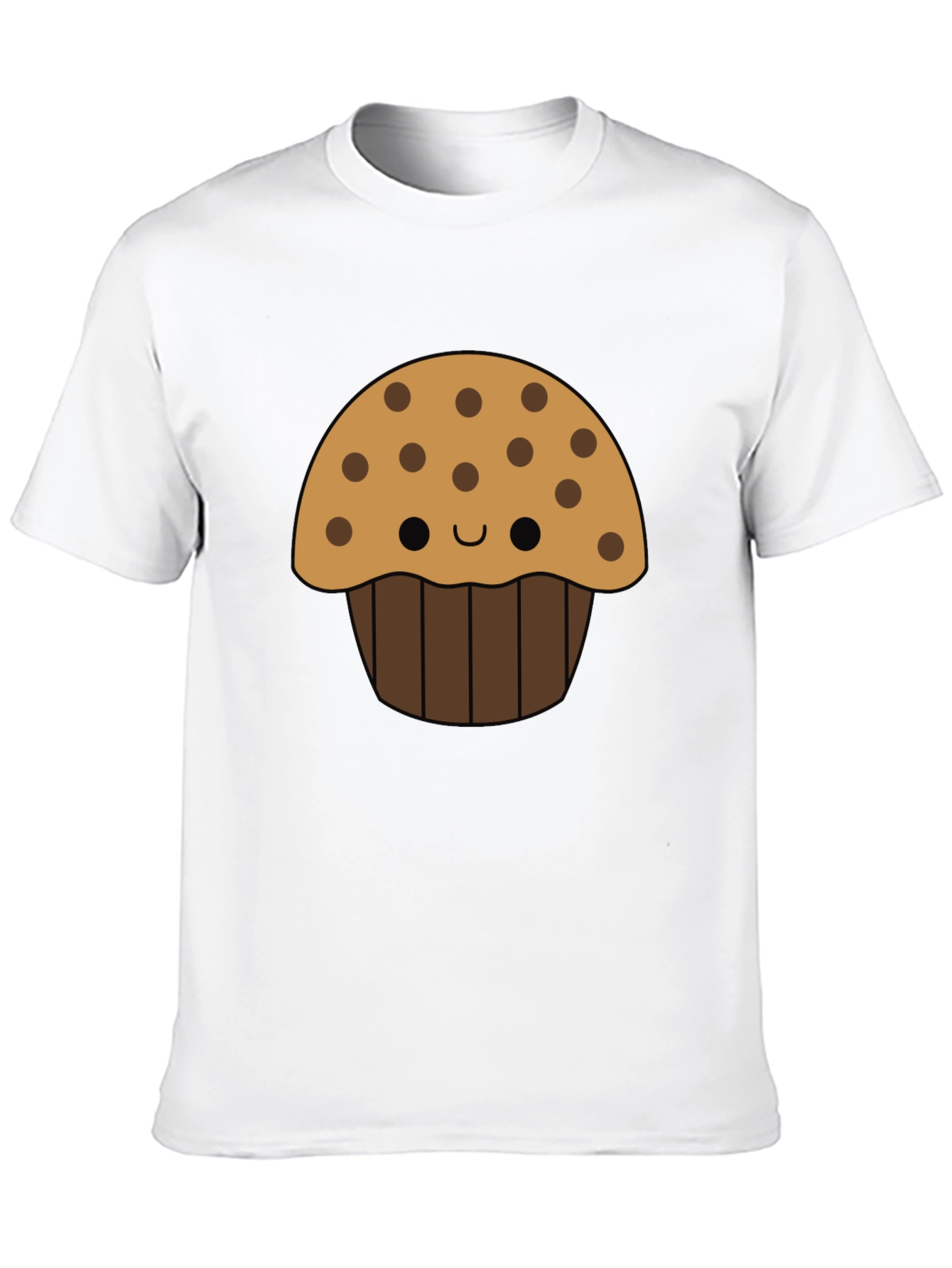 Cute Cartoon Muffin Graphic T-Shirt