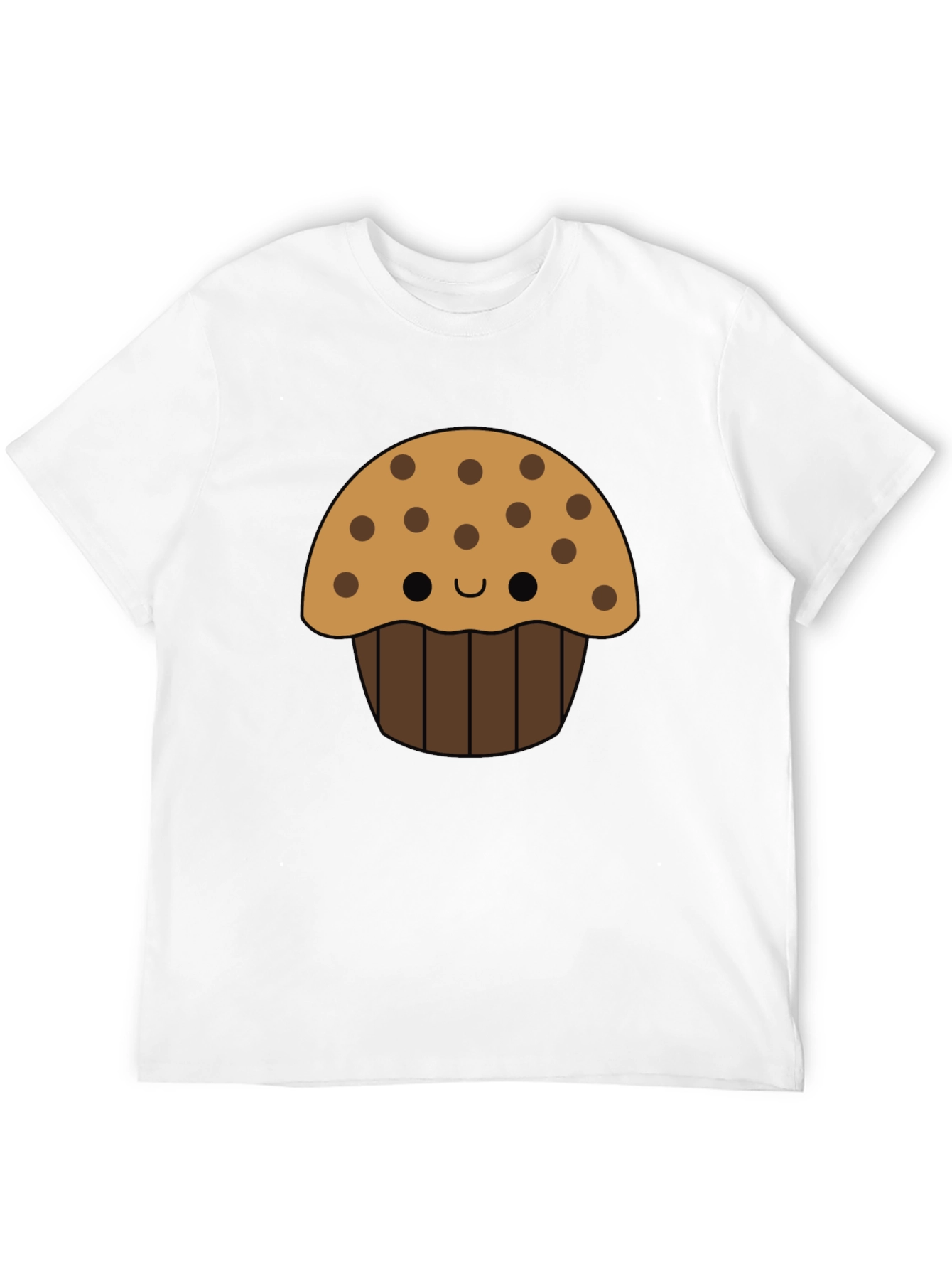 Cute Cartoon Muffin Graphic T-Shirt