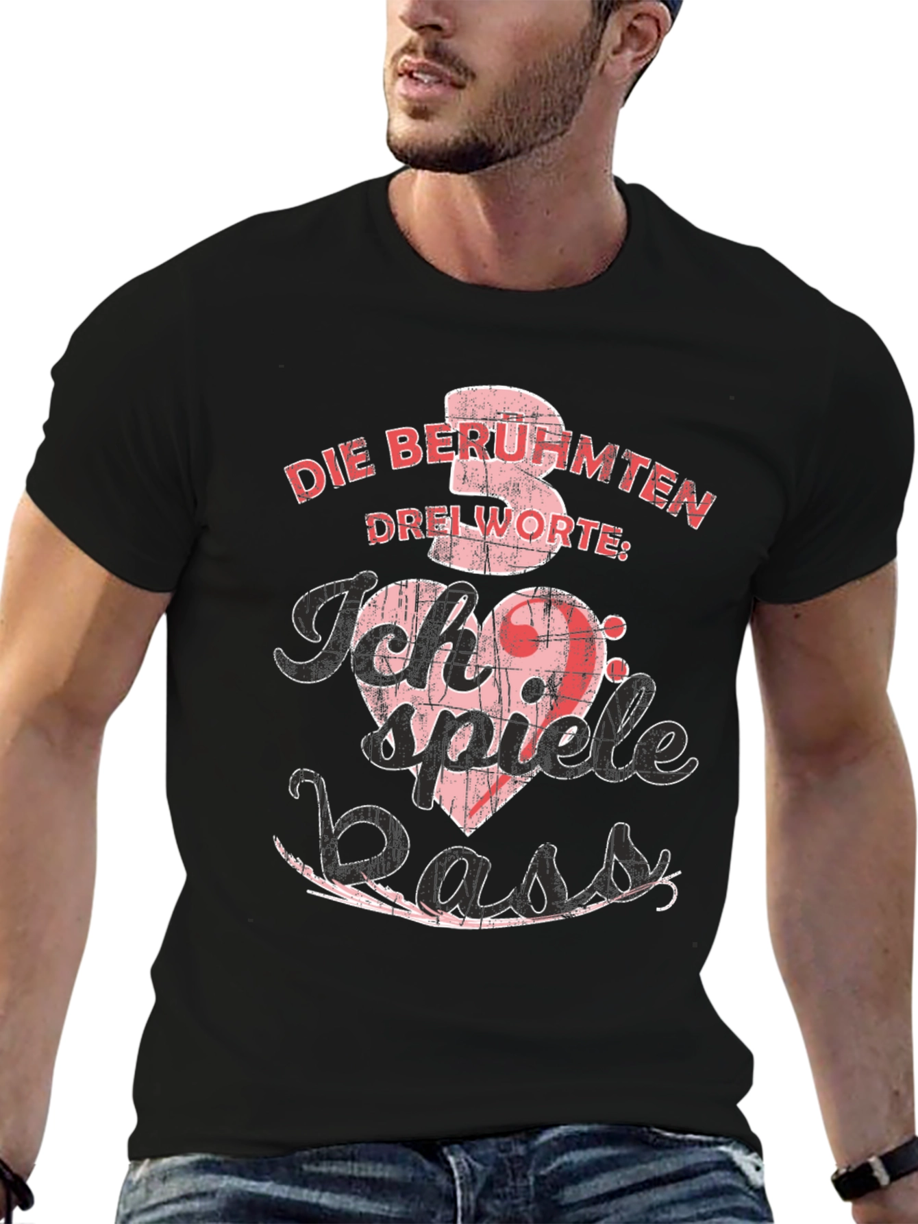 Bass Player T-Shirt: Funny German Text Tee