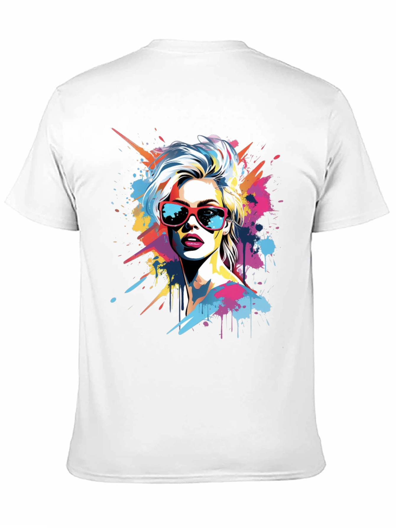 Pop Art Woman Graphic Tee - Stylish Black T-Shirt