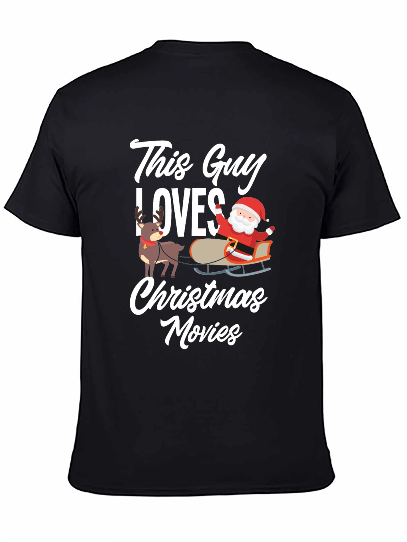 Christmas Movies Graphic Tee - This Guy Loves Santa!