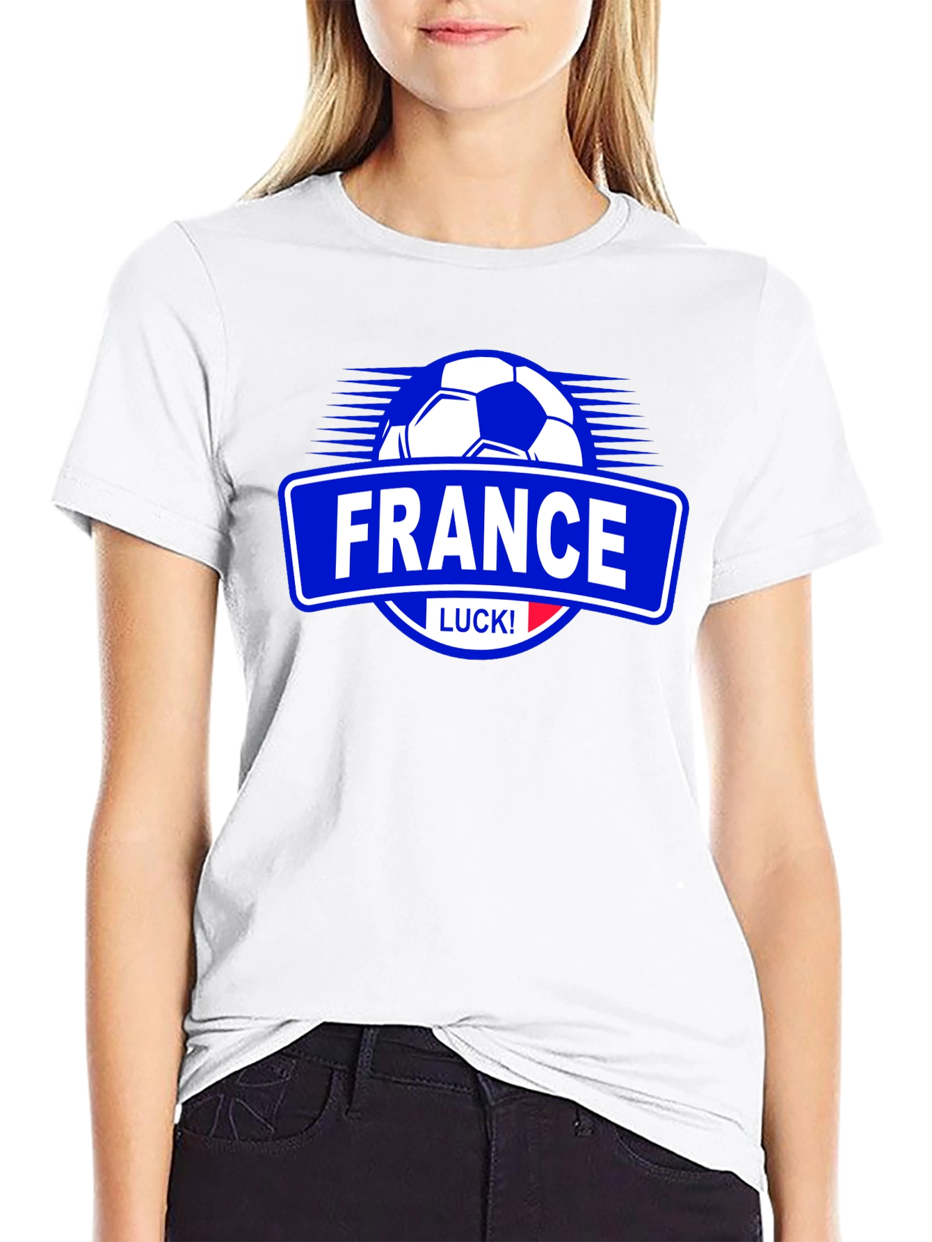 France Soccer T-Shirt - Black Graphic Tee