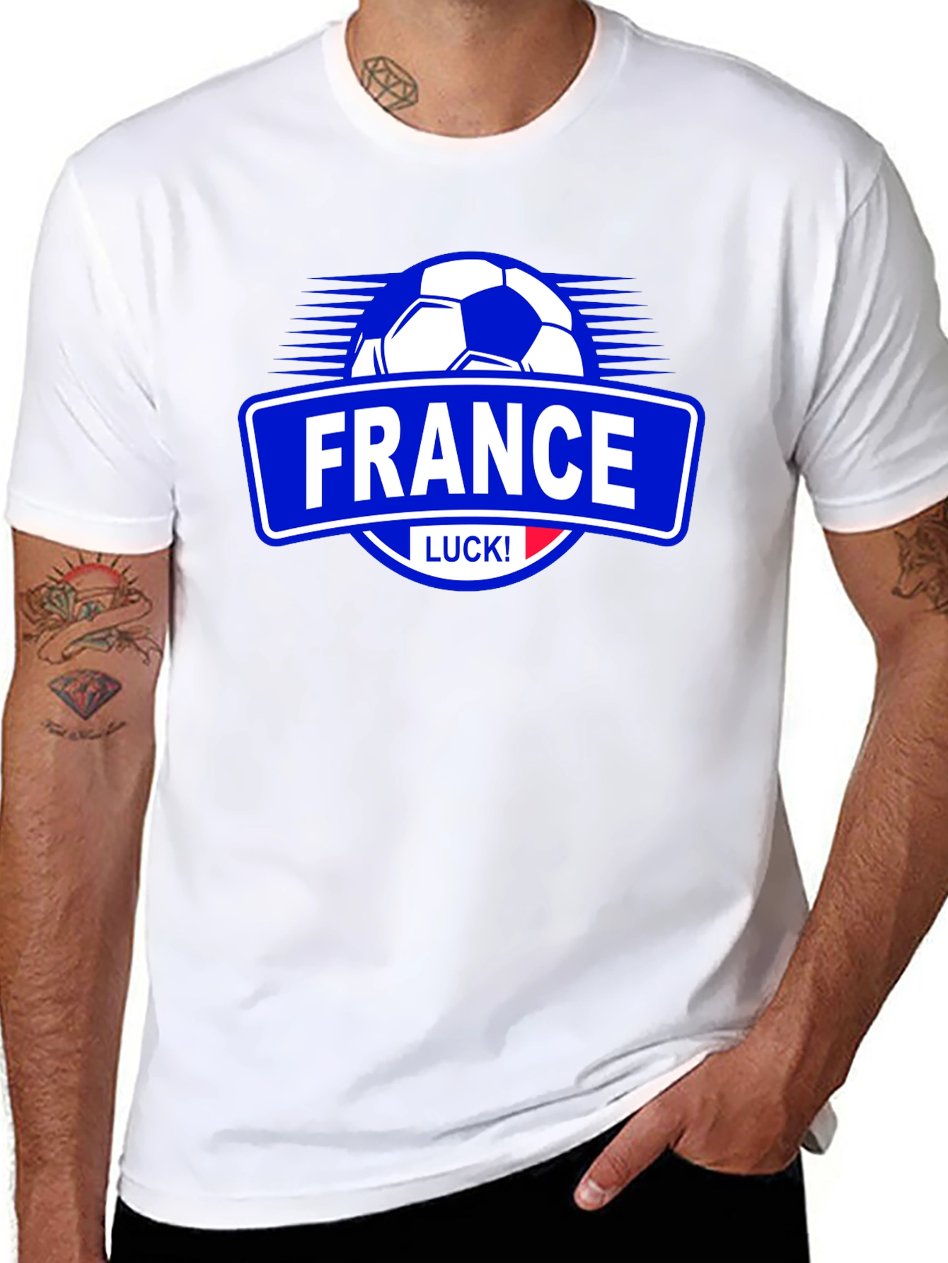 France Soccer T-Shirt - Black Graphic Tee