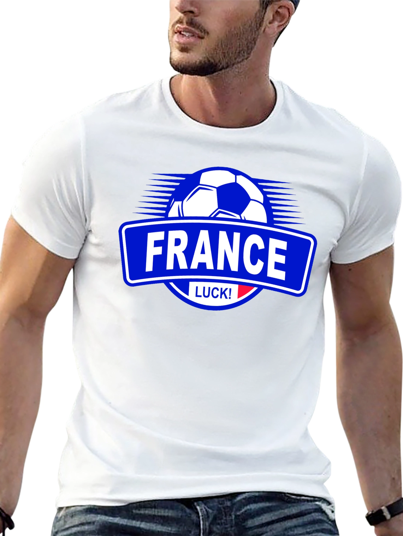 France Soccer T-Shirt - Black Graphic Tee