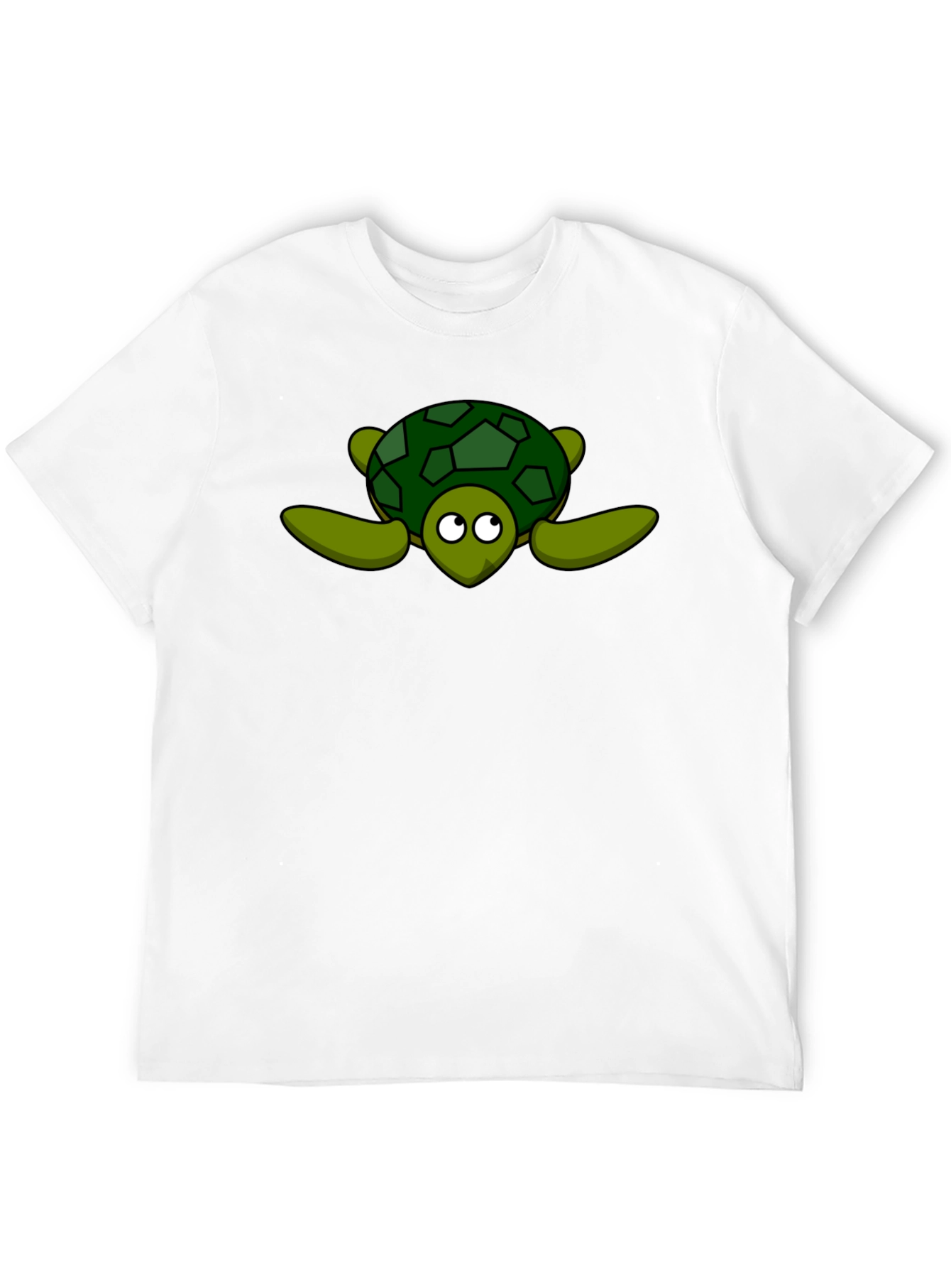Cute Turtle Graphic Black T-Shirt