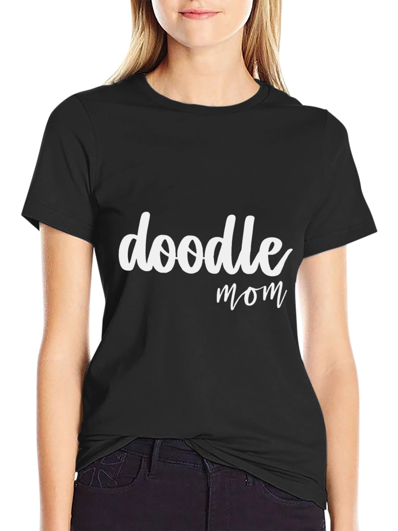 Doodle Mom T-Shirt - Black