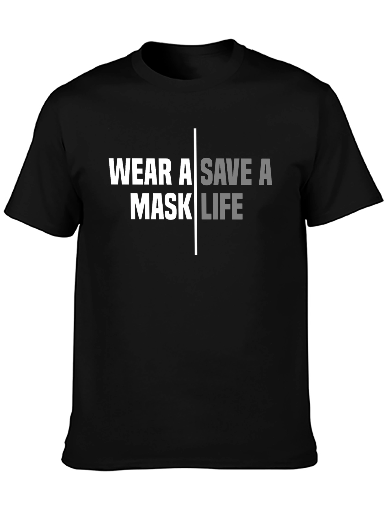 Wear A Mask Save A Life Black T-Shirt