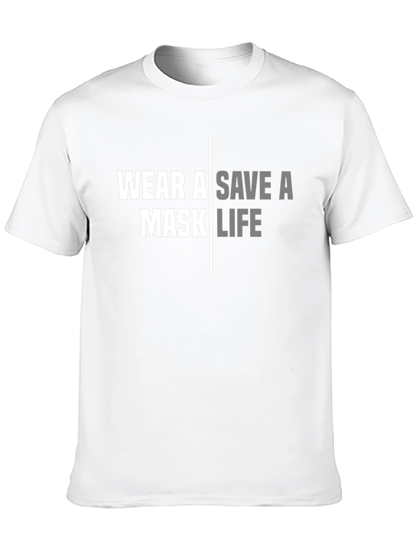 Wear A Mask Save A Life Black T-Shirt